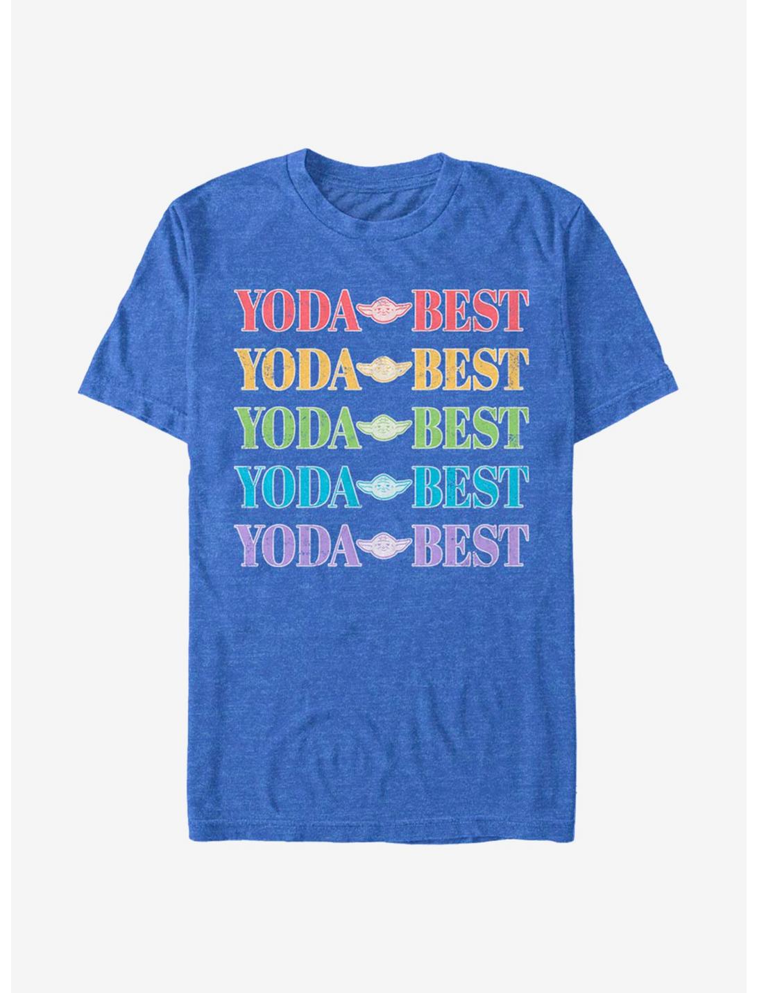 Star Wars Yoda Best Rainbow T-Shirt, ROY HTR, hi-res