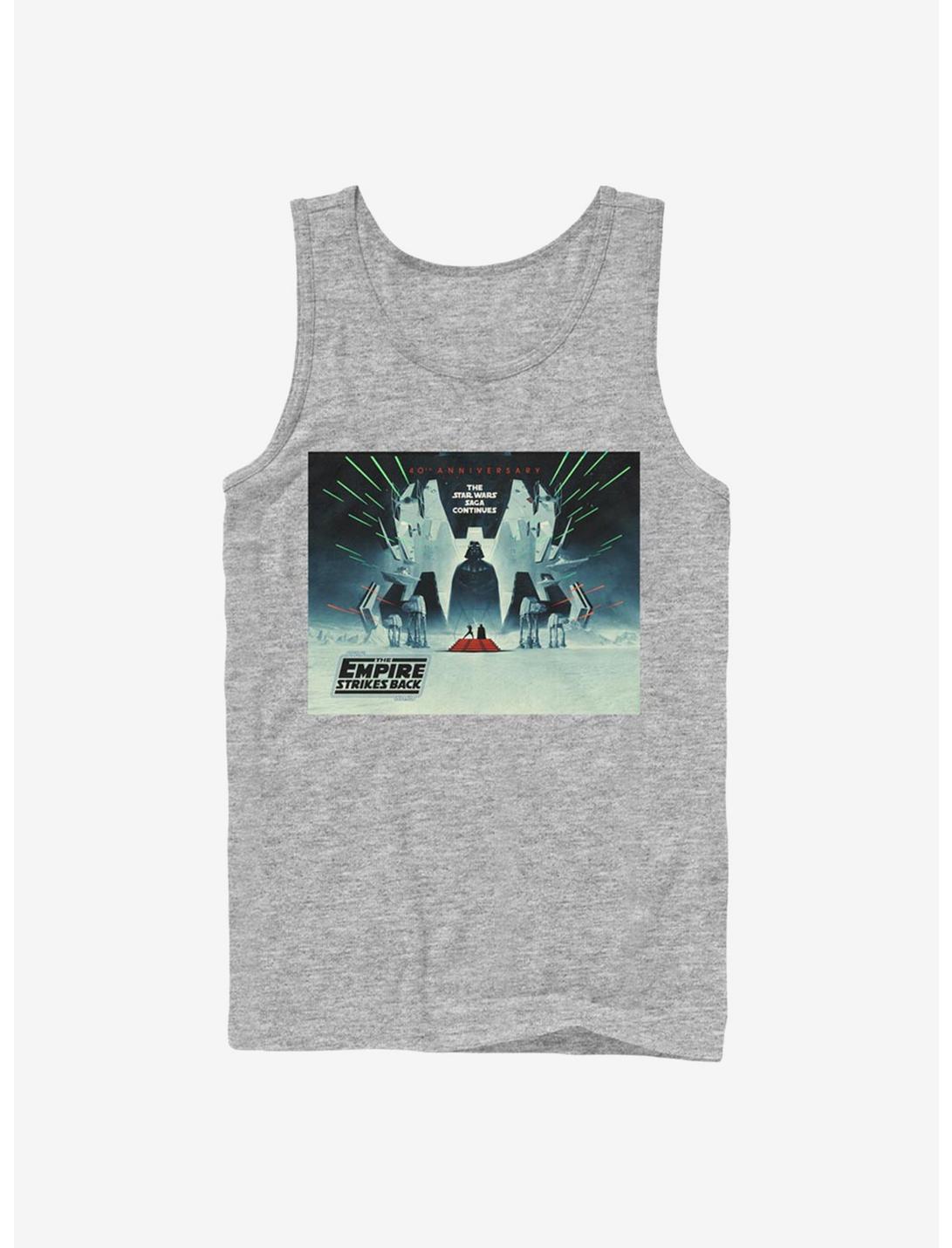 Star Wars Episode V The Empire Strikes Back 40th Anniversary Poster Tank Top, ATH HTR, hi-res