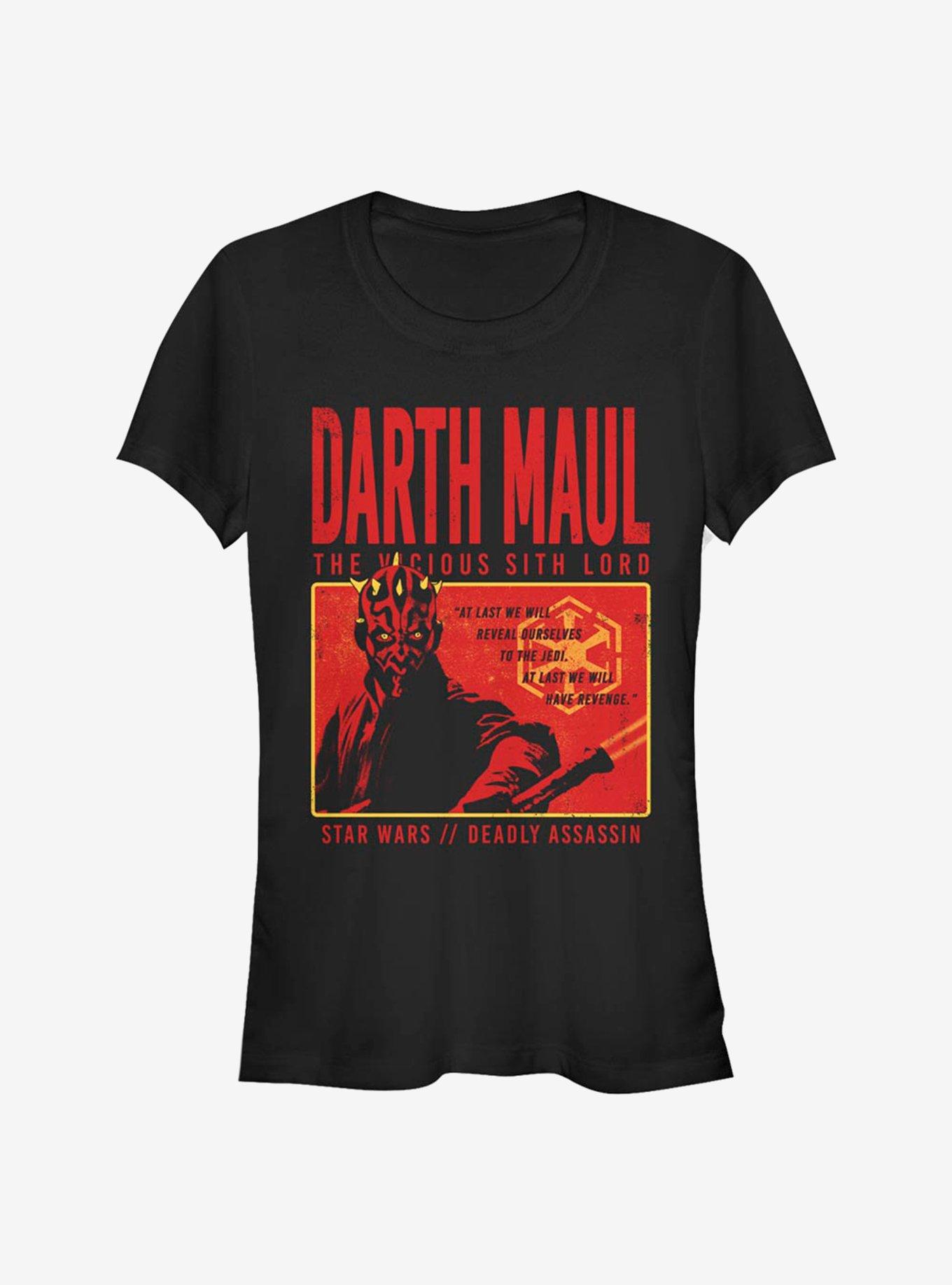Star Wars Maul Horror Box Girls T-Shirt, BLACK, hi-res
