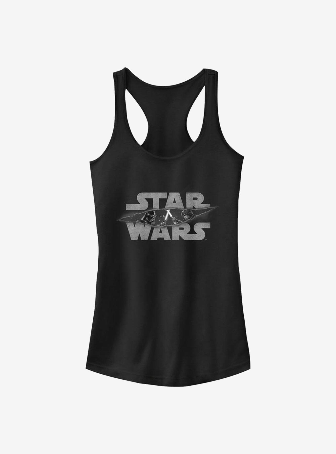 Star Wars Lightsaber Slash Girls Tank, BLACK, hi-res