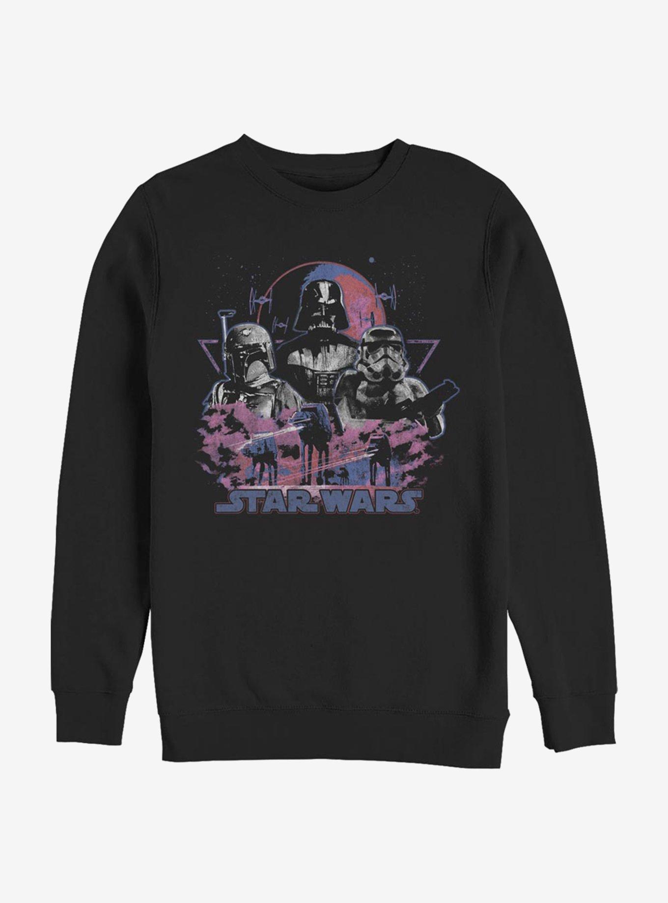 Star Wars Empire Strikes Vintage Crew Sweatshirt, BLACK, hi-res