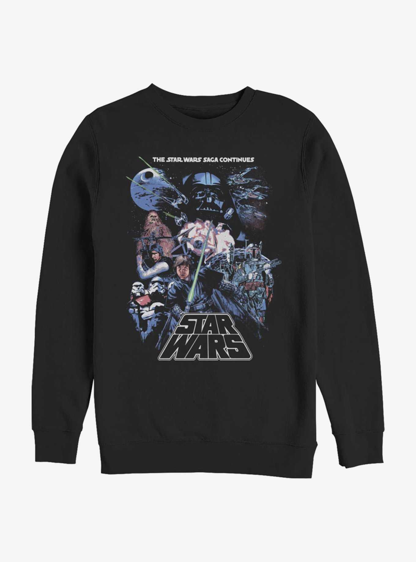 Star Wars Episode V The Empire Strikes Back Saga Group Poster Sweatshirt, , hi-res