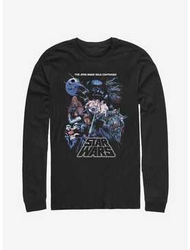 Star Wars Episode V The Empire Strikes Back Saga Group Poster Long-Sleeve T-Shirt, , hi-res
