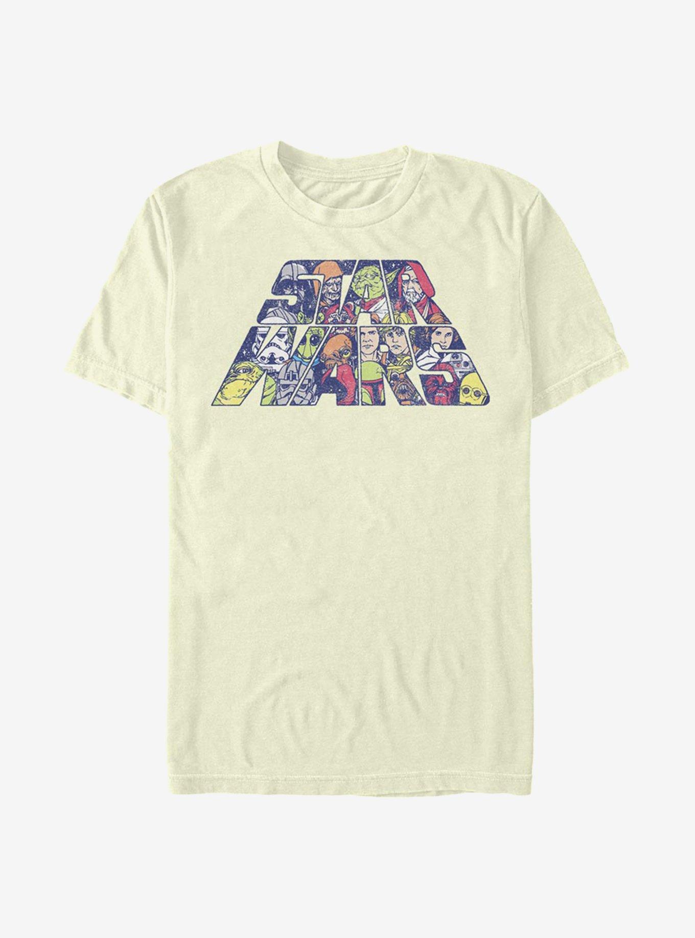 Star Wars Slant Characters Logo T-Shirt, , hi-res