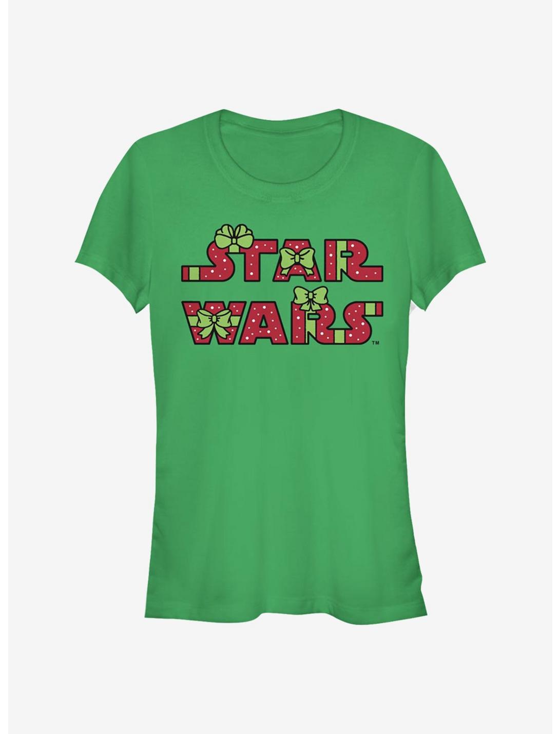 Star Wars Holiday Logo Sleeve Girls T-Shirt, KELLY, hi-res