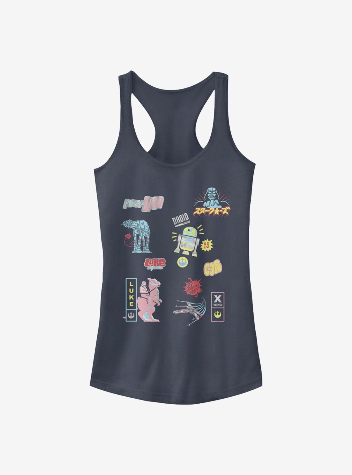 Star Wars Character Glitch Girls Tank, INDIGO, hi-res