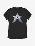 Marvel The Falcon And The Winter Soldier John Walker Captain Symbol Womens T-Shirt, BLACK, hi-res