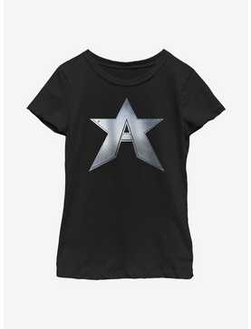 Marvel The Falcon And The Winter Soldier John Walker Captain Symbol Youth Girls T-Shirt, , hi-res