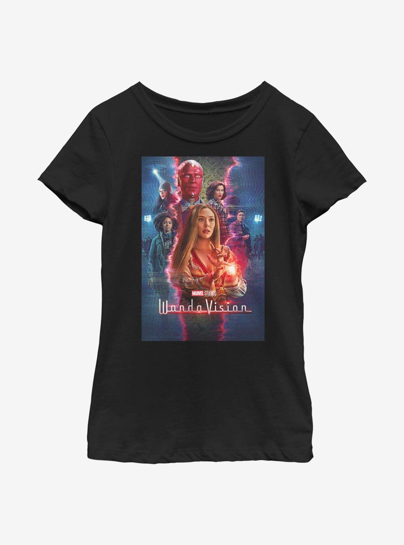 Marvel WandaVision TV Magic Poster Youth Girls T-Shirt, BLACK, hi-res