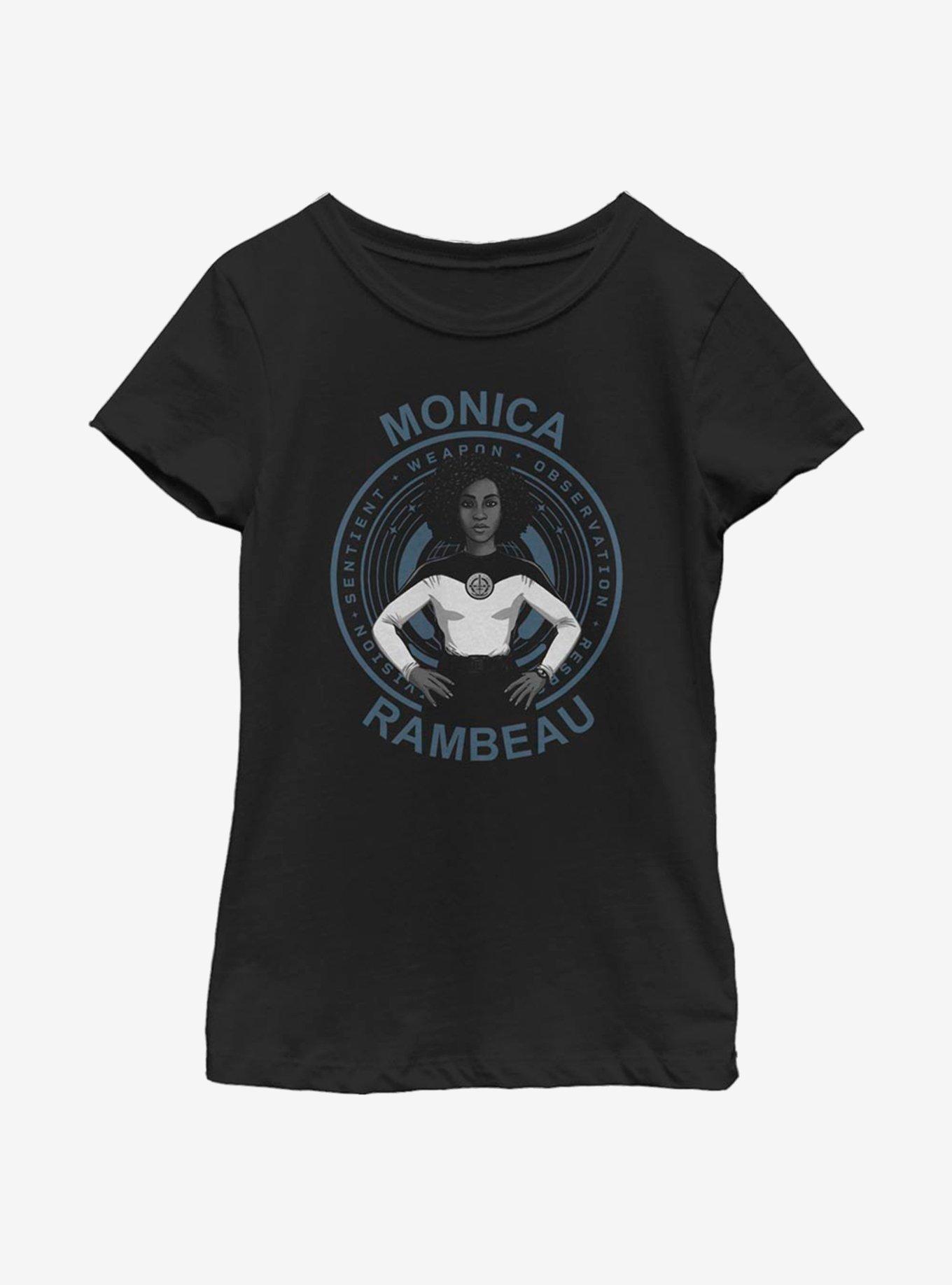 Marvel WandaVision Heroic Rambeau Youth Girls T-Shirt, BLACK, hi-res