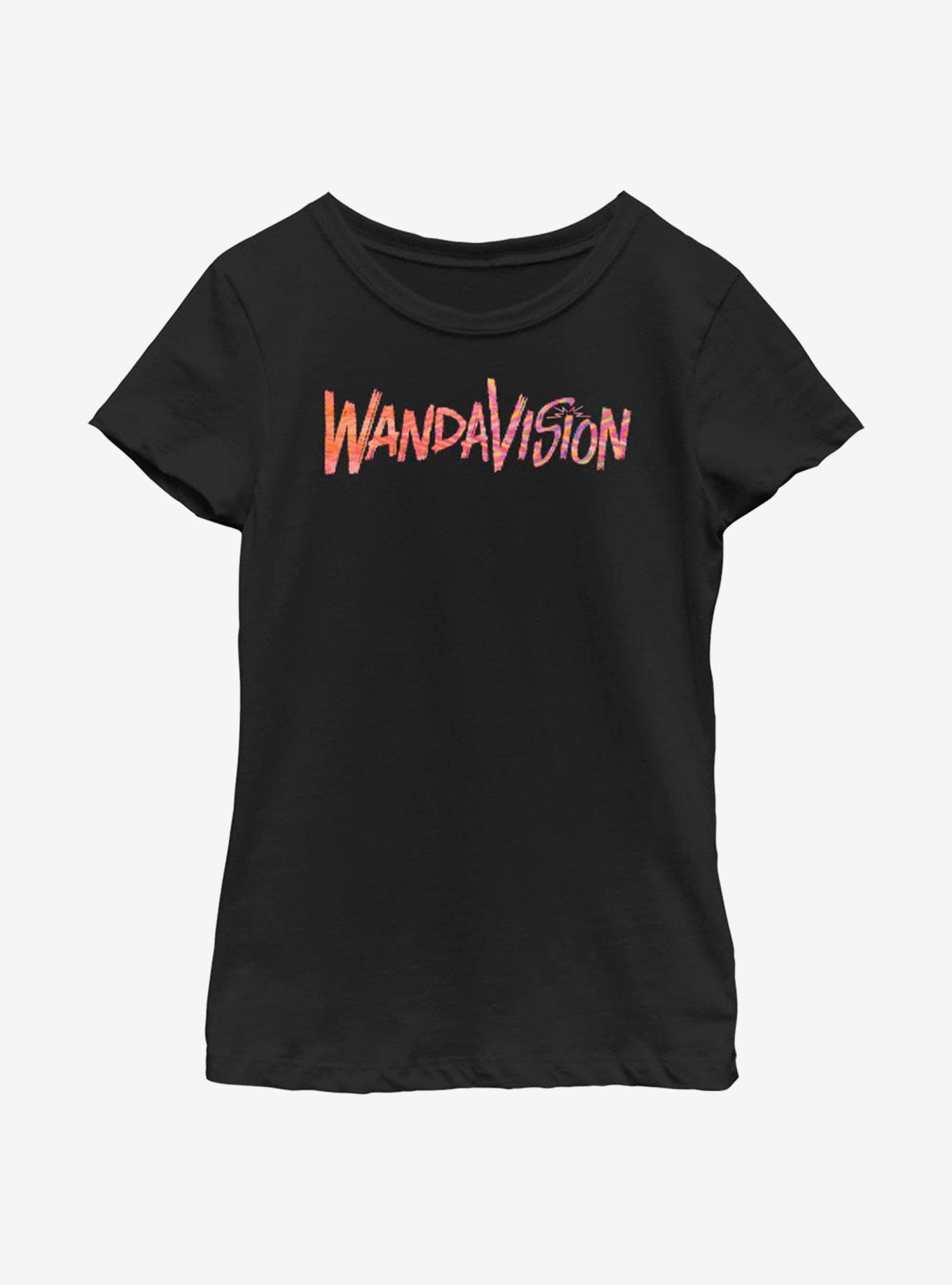 Marvel WandaVision In The Middle Logo Youth Girls T-Shirt, BLACK, hi-res