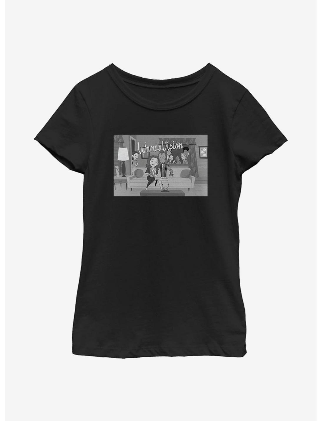 Marvel WandaVision Neighbors Cartoon Youth Girls T-Shirt, BLACK, hi-res