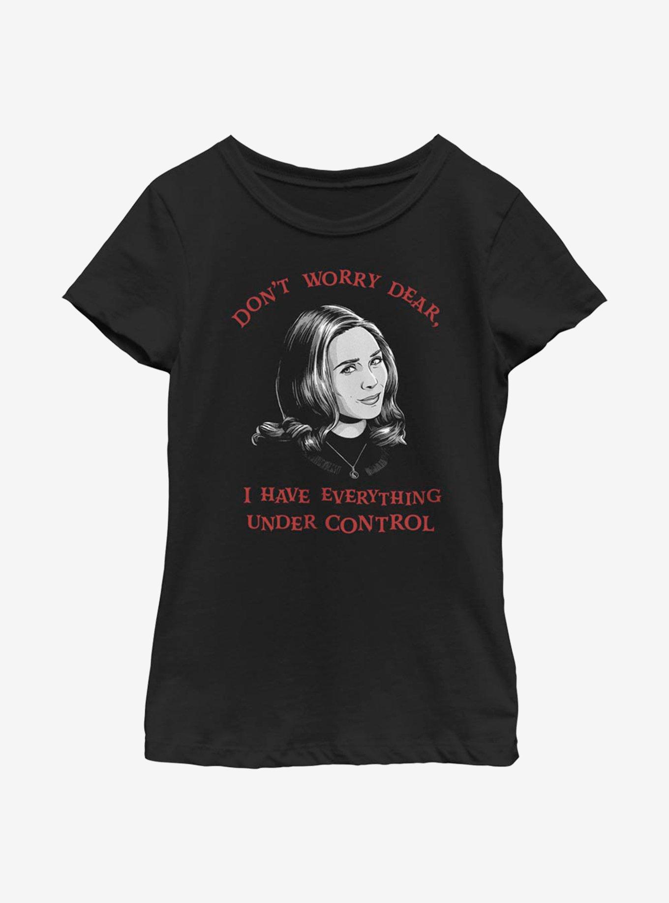 Marvel WandaVision Under Control Youth Girls T-Shirt, BLACK, hi-res