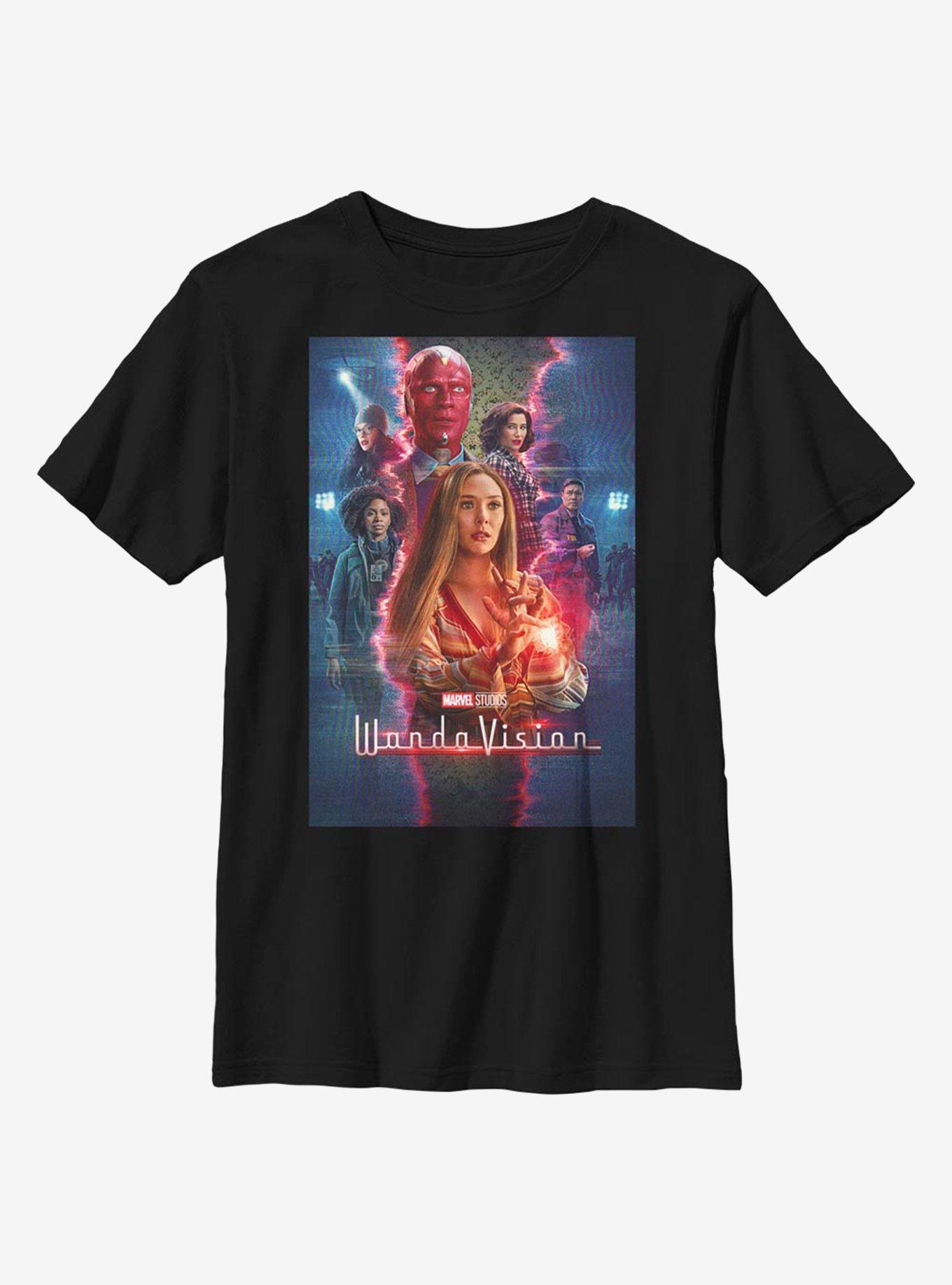 Marvel WandaVision TV Magic Poster Youth T-Shirt, BLACK, hi-res