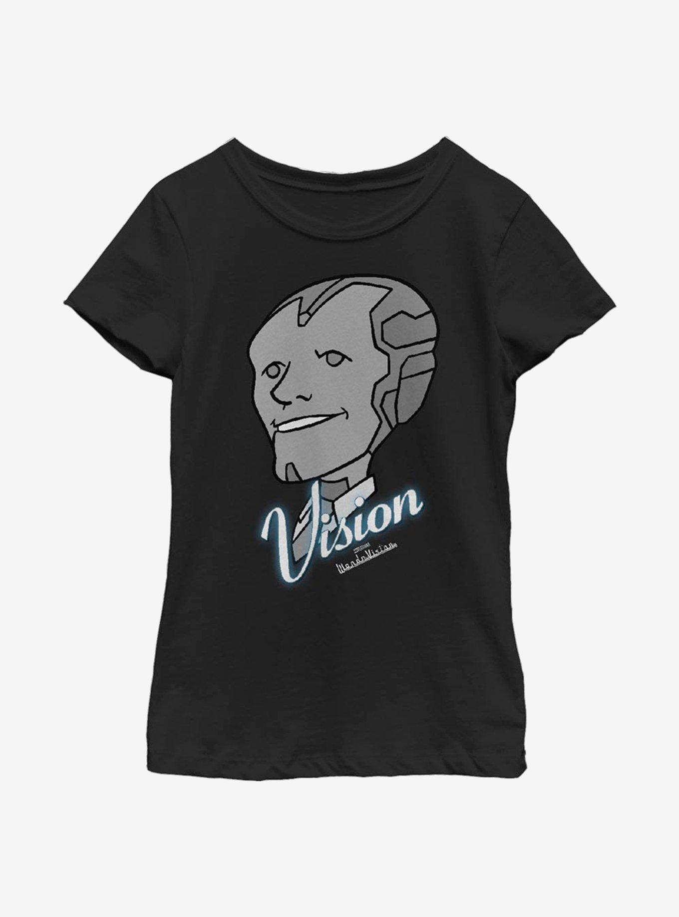 Marvel WandaVision Vision Grins Youth Girls T-Shirt, BLACK, hi-res