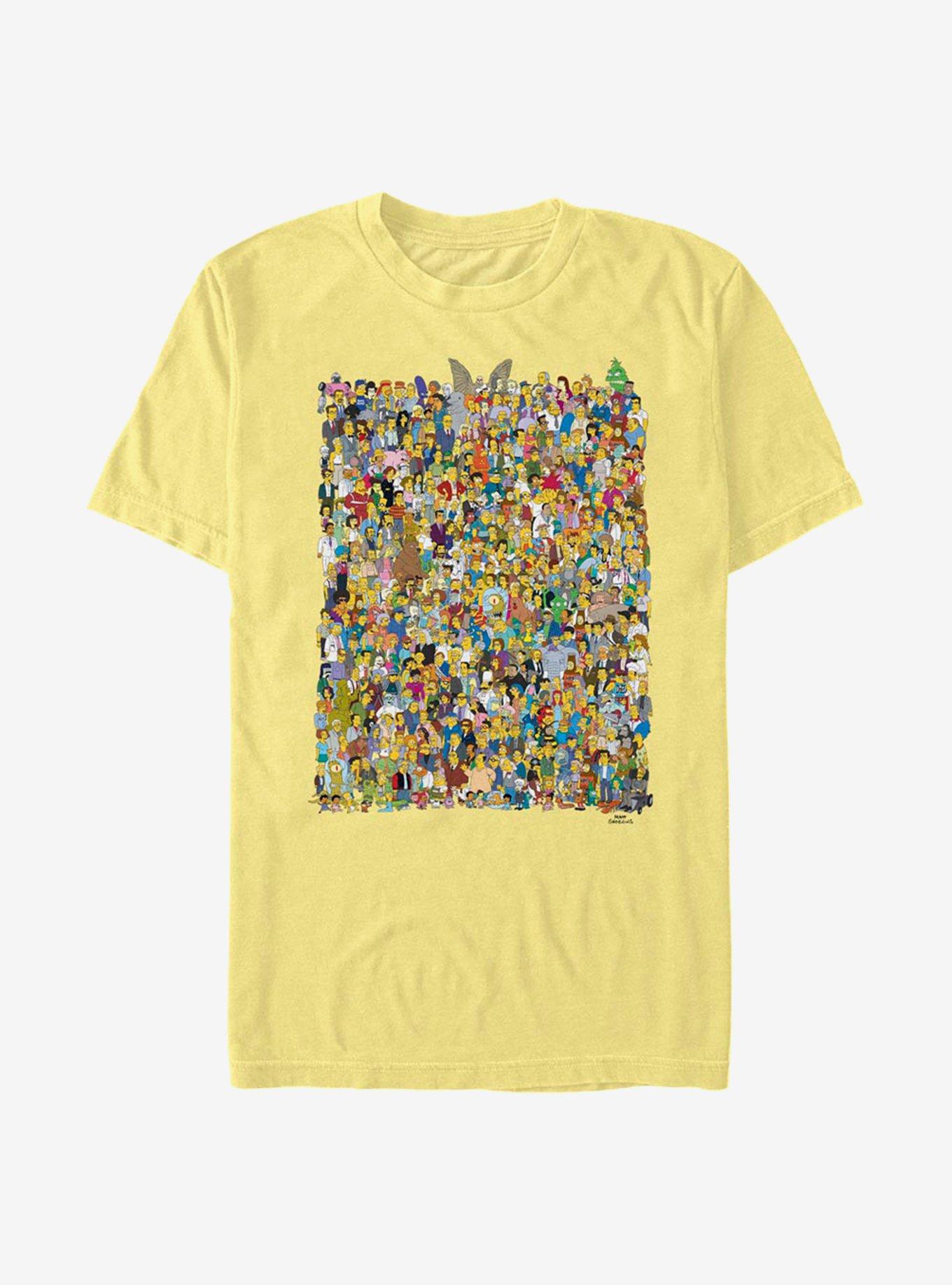 The Simpsons All Of Springfield T-Shirt, BANANA, hi-res