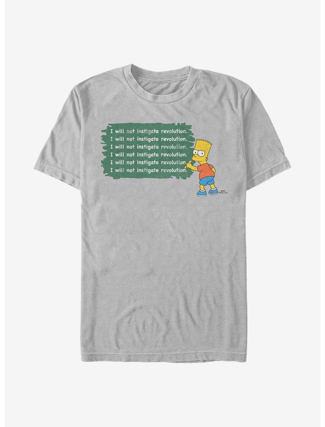 The Simpsons Chalk It Up Bart T-Shirt, SILVER, hi-res