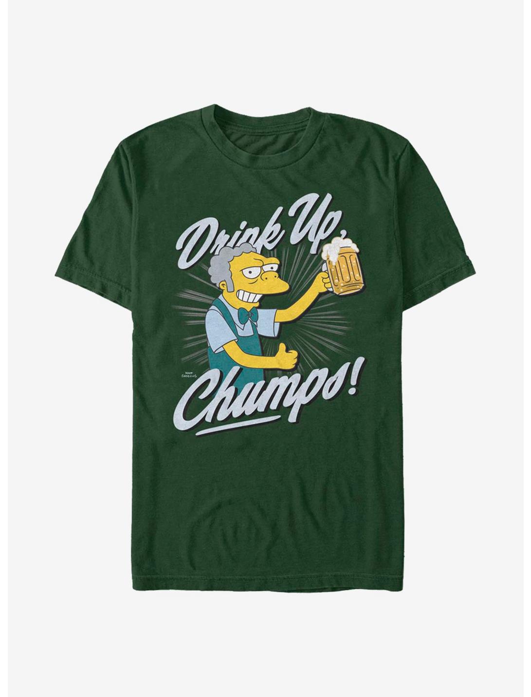 The Simpsons Drink Up Moe T-Shirt, FOREST GRN, hi-res