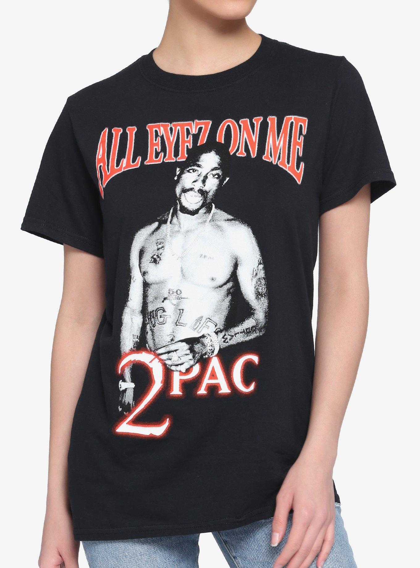 Tupac All Eyez On Me Boxy Fit Girls T-Shirt, BLACK, hi-res