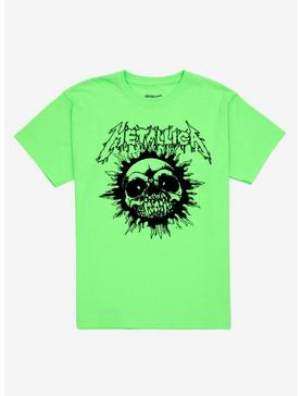 Metallica Neon Skull Sun Boyfriend Fit Girls T-Shirt, , hi-res