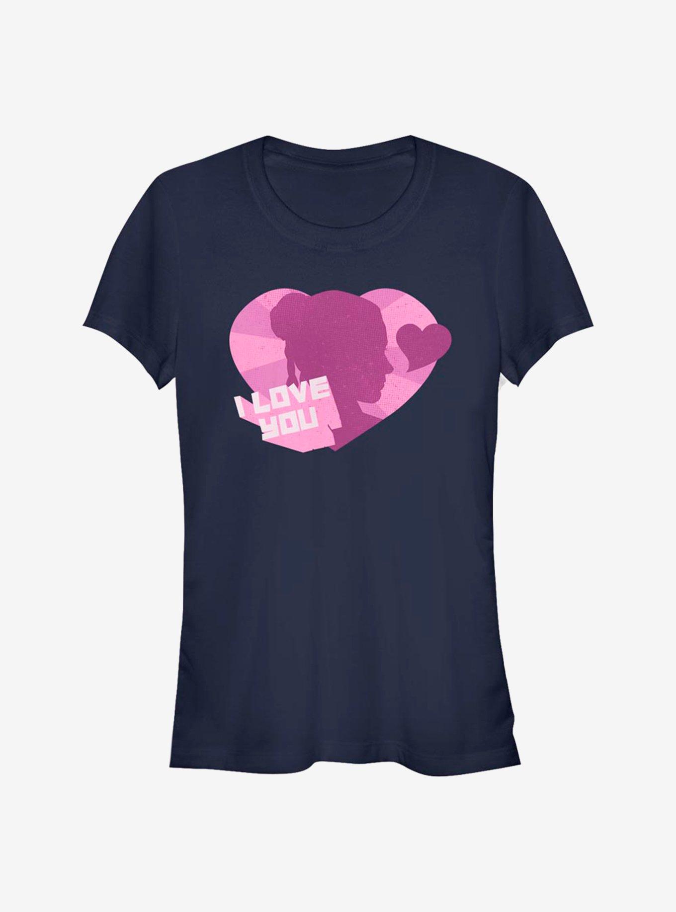 Star Wars I Love You Heart Girls T-Shirt, NAVY, hi-res