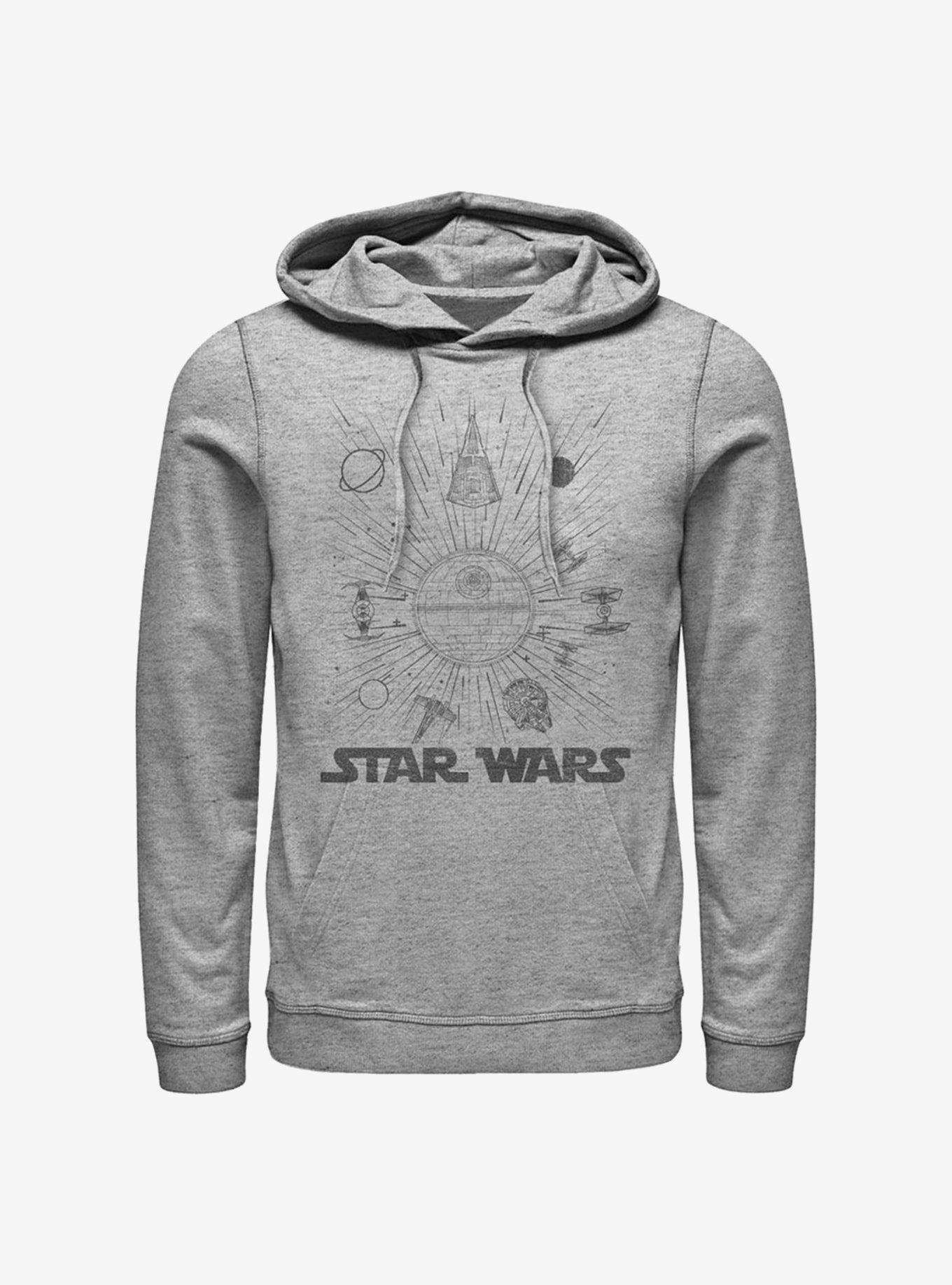 Star Wars Ships And Lines Burst Hoodie, , hi-res