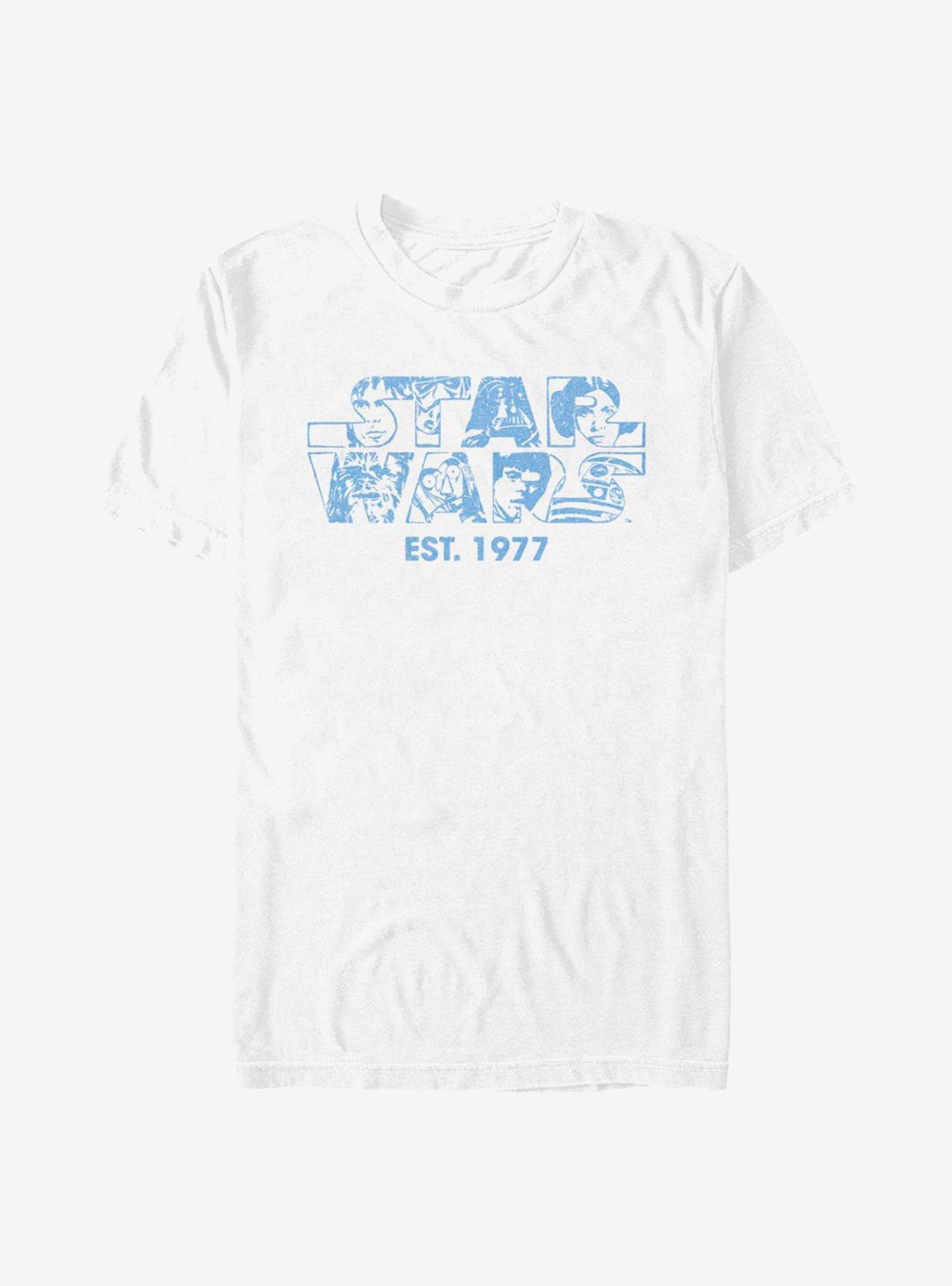 Star Wars Logo Faces T-Shirt, WHITE, hi-res