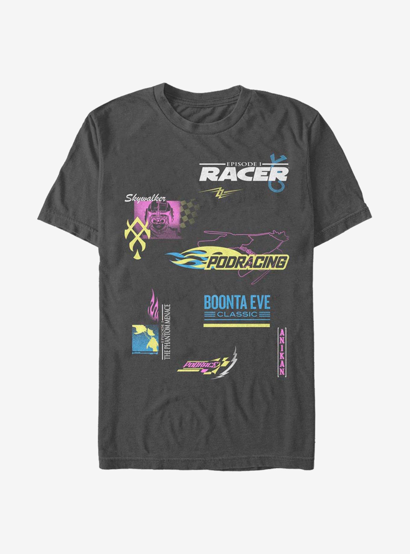 Star Wars Racer Scatter T-Shirt, CHARCOAL, hi-res
