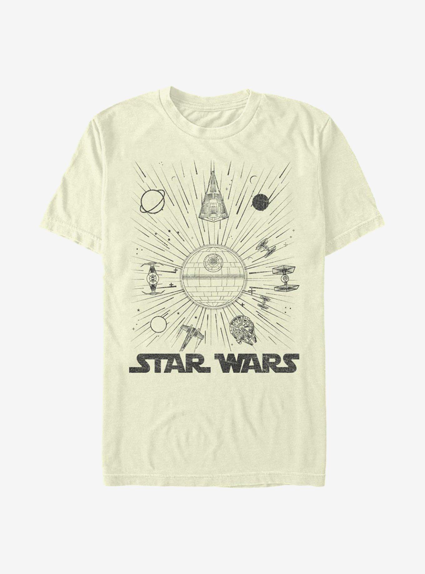 Star Wars Ships And Lines Burst T-Shirt, , hi-res