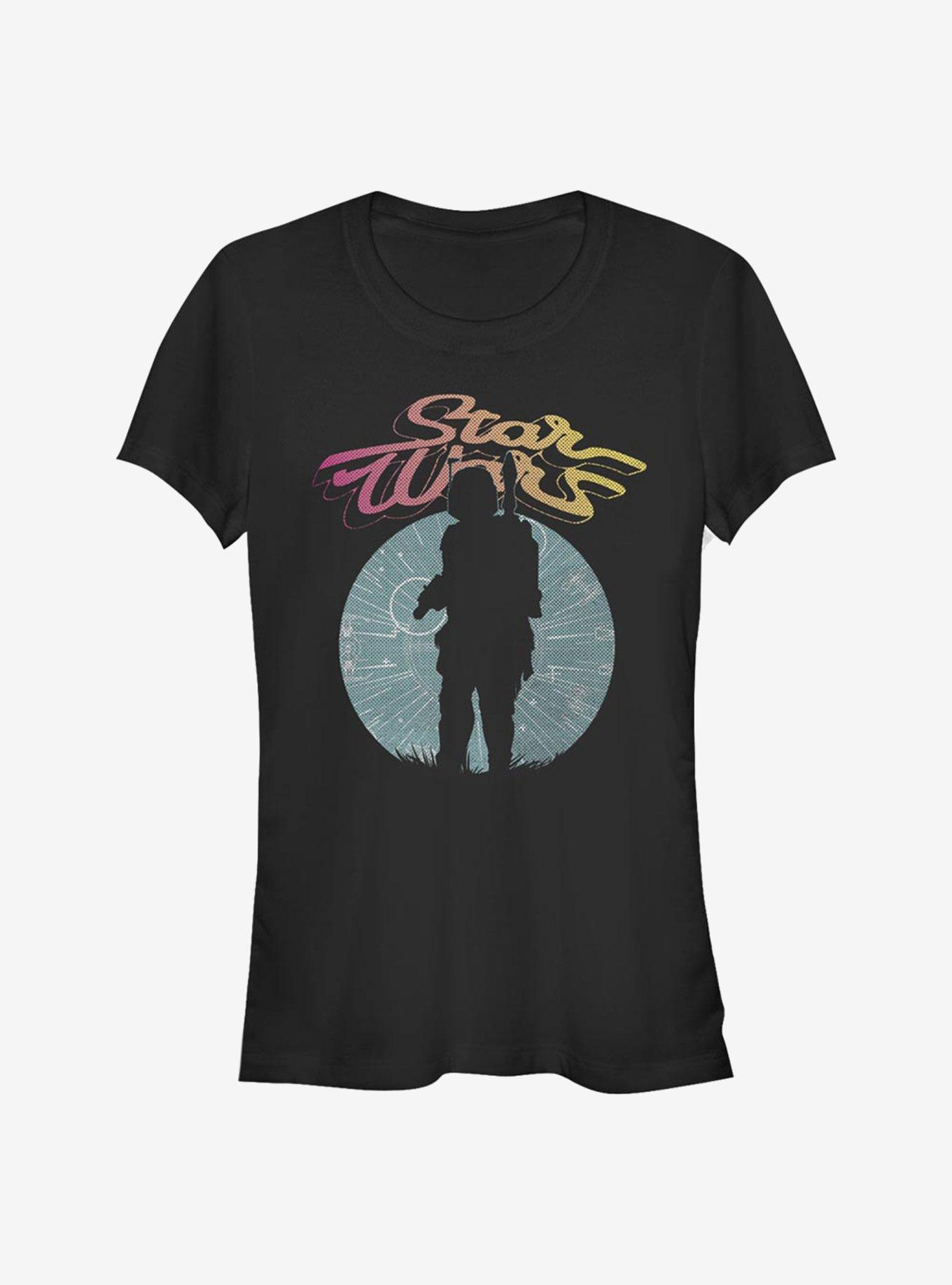 Star Wars Boba Fett Silhouette Girls T-Shirt, BLACK, hi-res