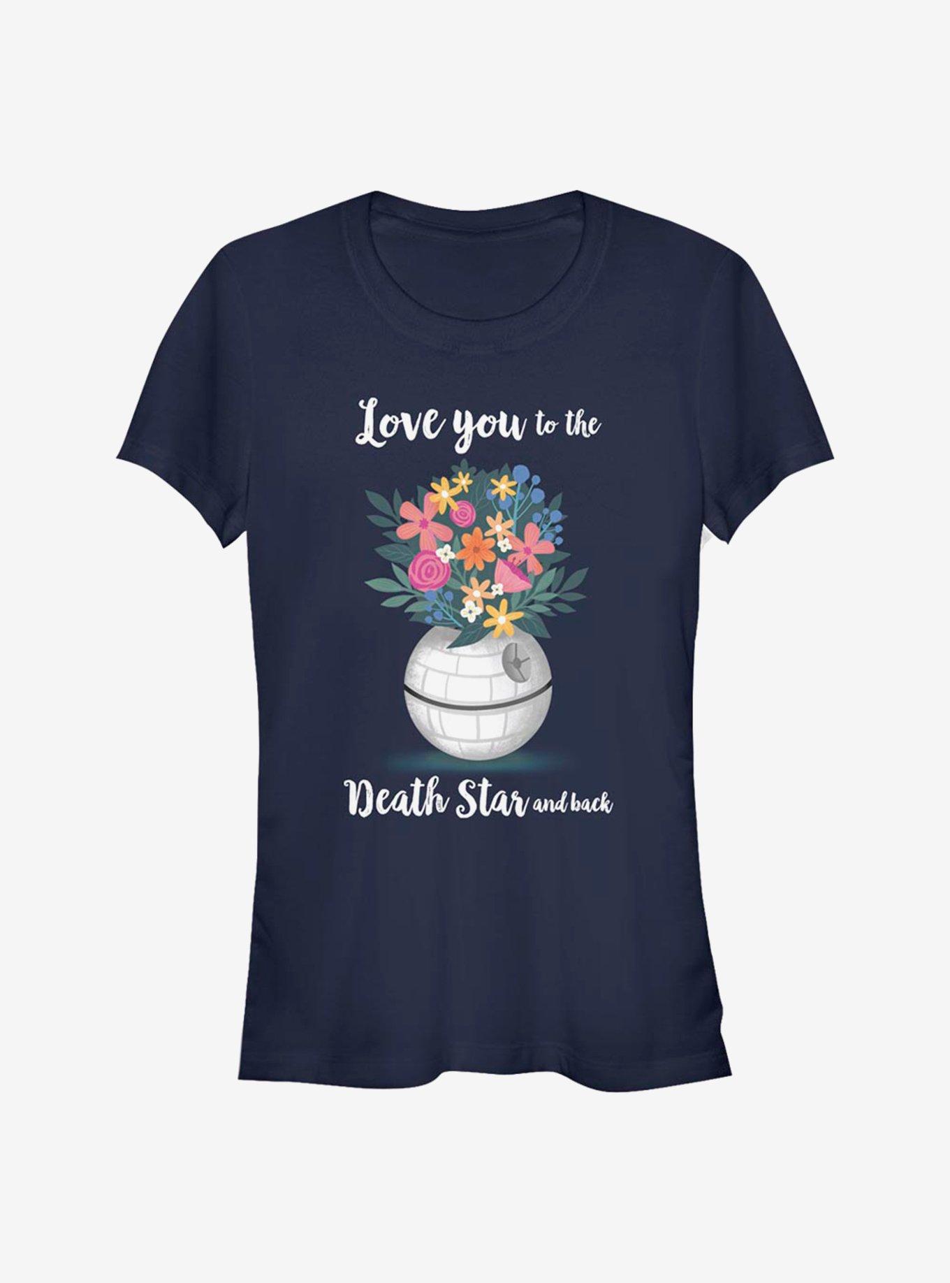 Star Wars Deathstar And Back Girls T-Shirt, NAVY, hi-res