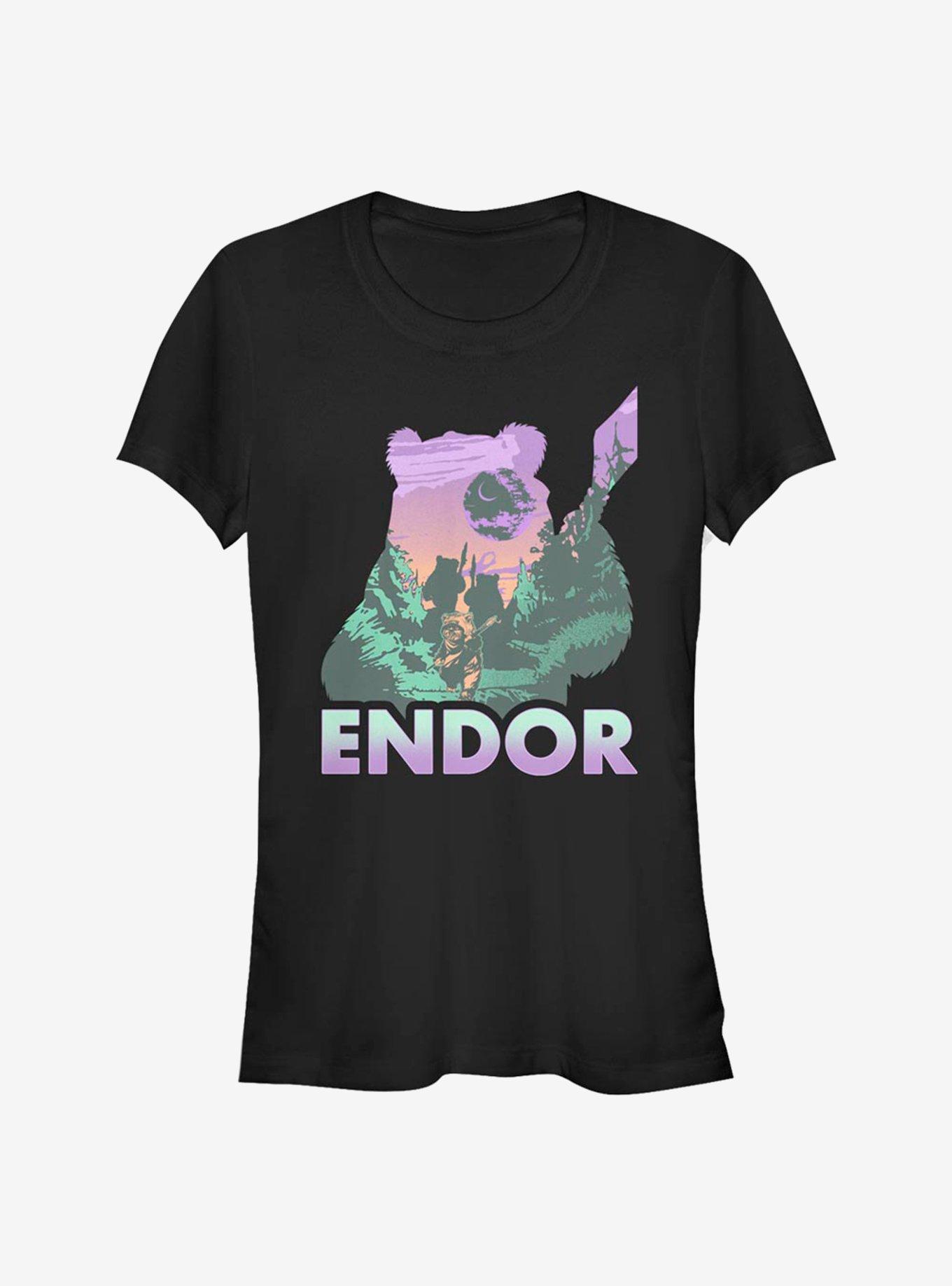 Star Wars Endor Silhouette Girls T-Shirt