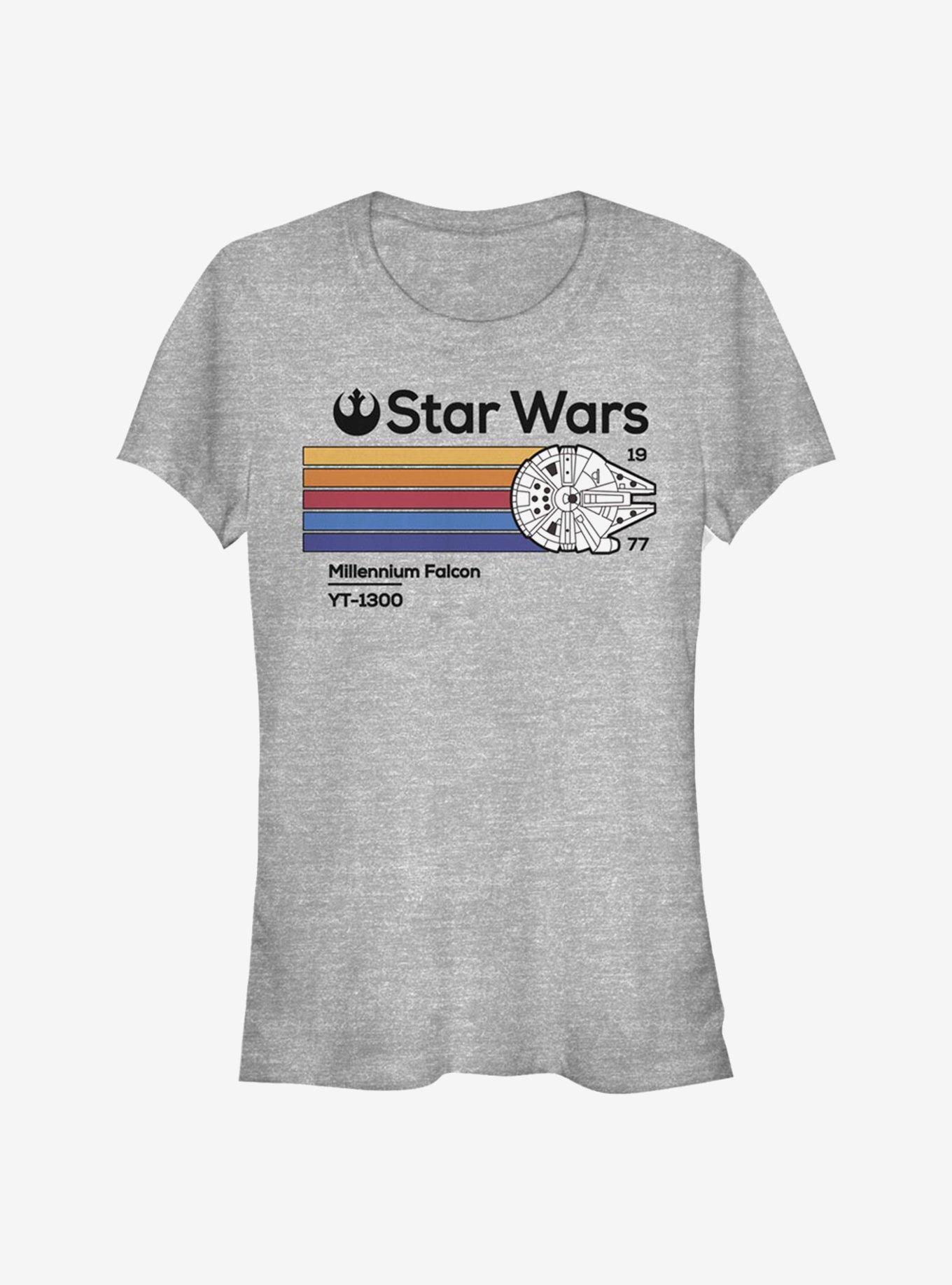 Star Wars Millennium Falcon 1977 Girls T-Shirt, ATH HTR, hi-res