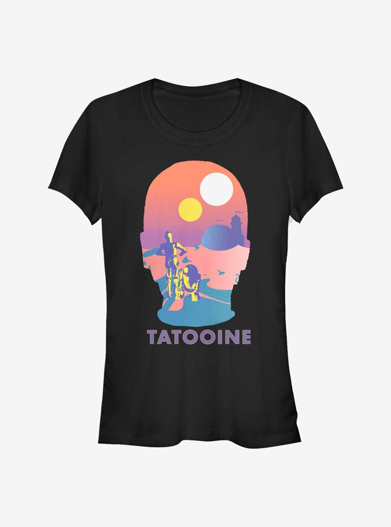 Star Wars Tatooine Silhouette Girls T-Shirt, BLACK, hi-res