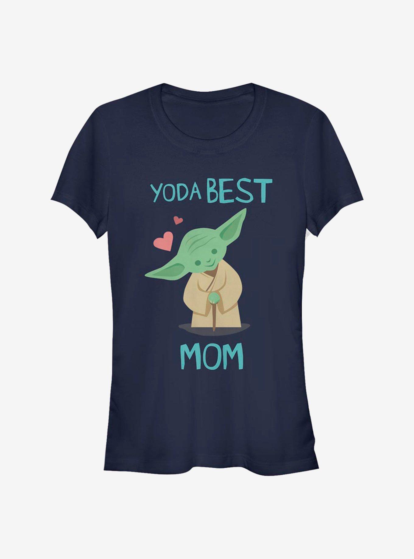 Star Wars Yoda Best Mom Girls T-Shirt, NAVY, hi-res
