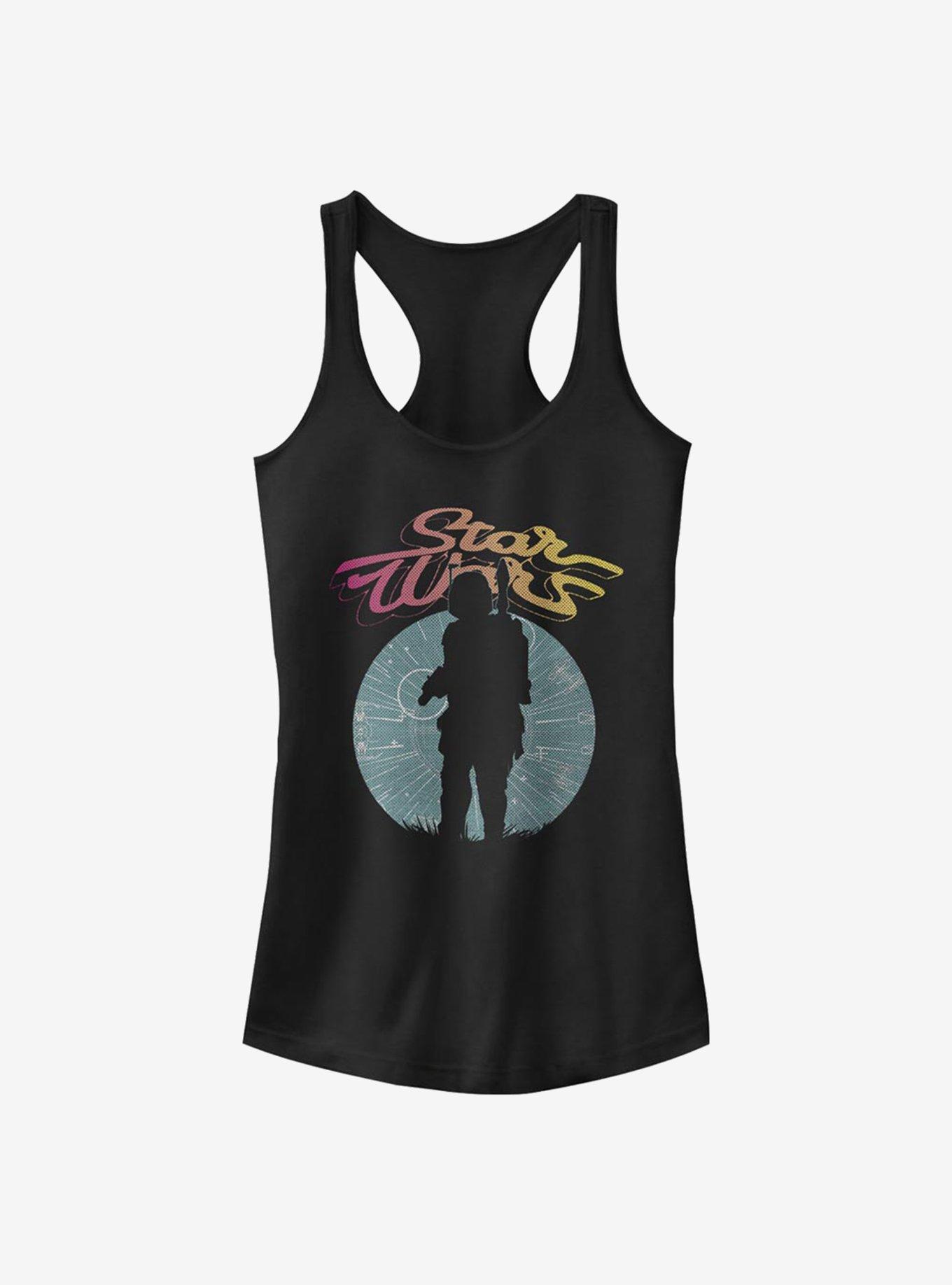 Star Wars Boba Fett Silhouette Girls Tank, BLACK, hi-res