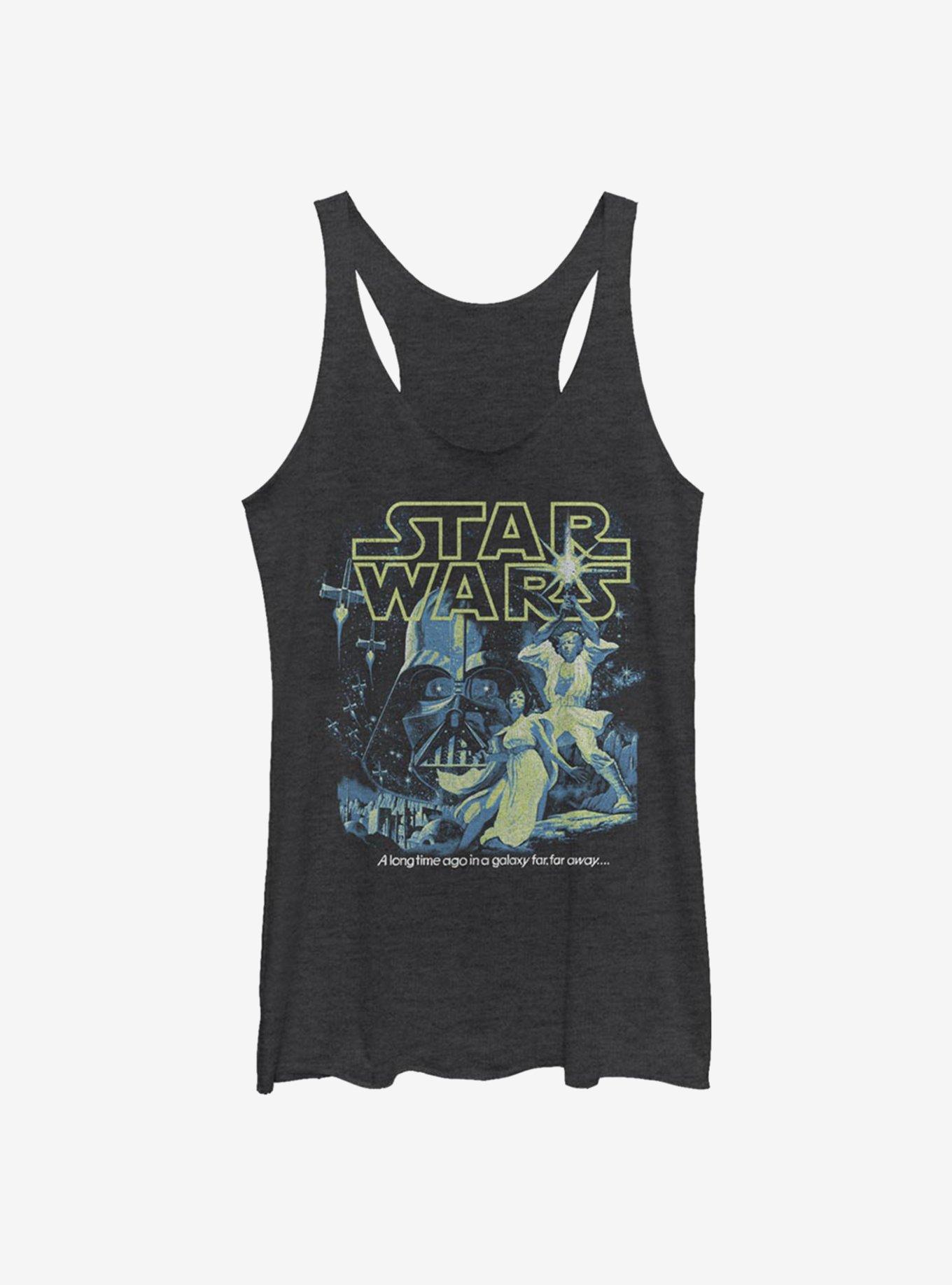 Star Wars Poster Neon Pop Girls Tank, BLK HTR, hi-res