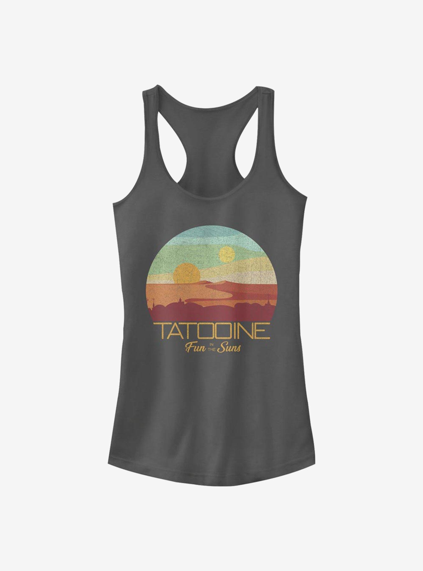 Star Wars Tatooine Fun Girls Tank, CHARCOAL, hi-res