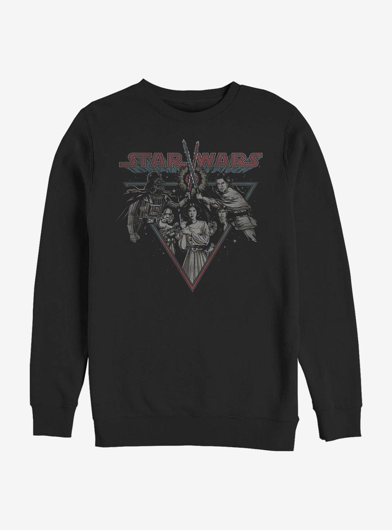 Star Wars Flaming Battle Crew Sweatshirt, BLACK, hi-res