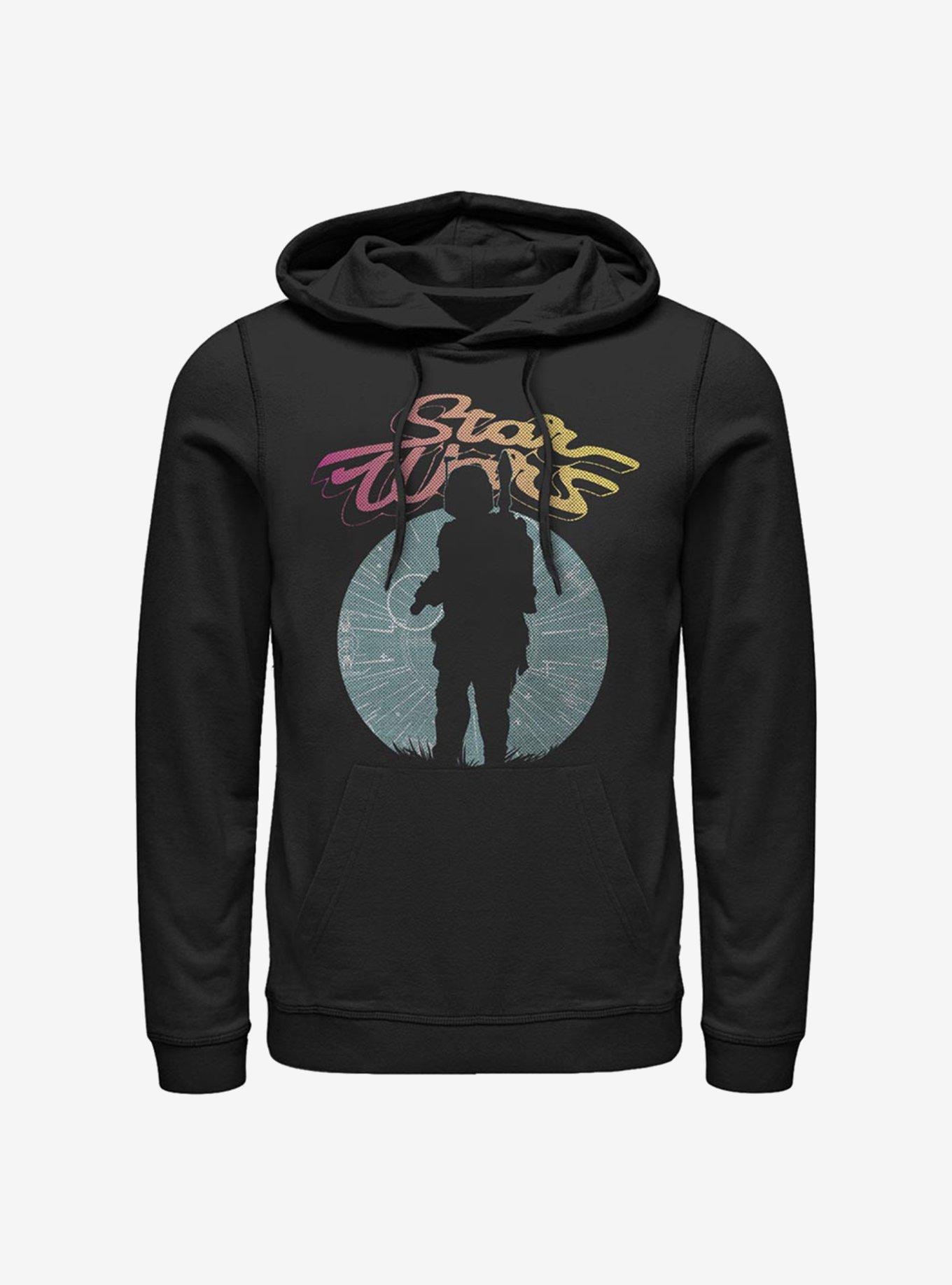 Star Wars Boba Fett Silhouette Hoodie, BLACK, hi-res