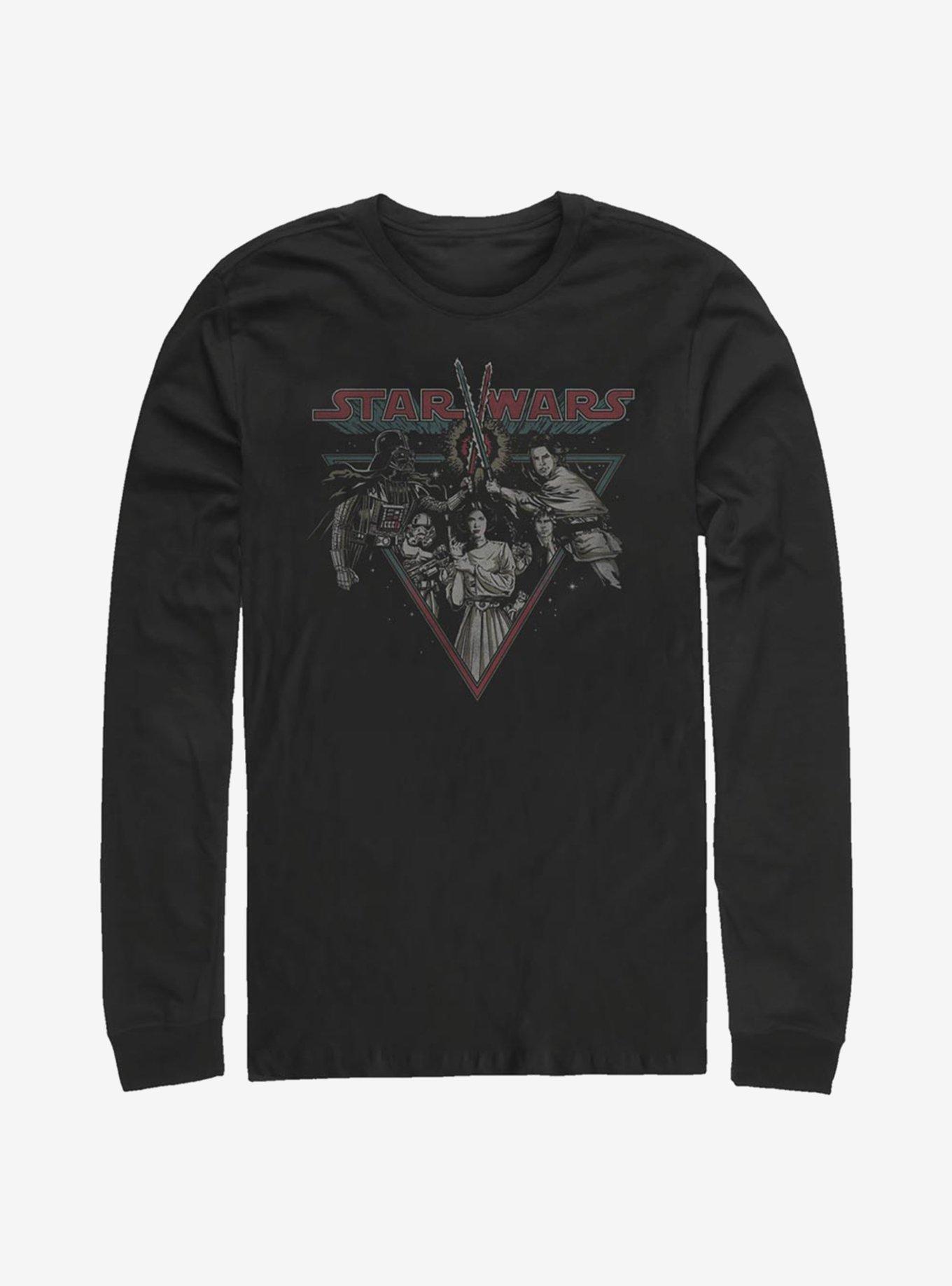 Star Wars Flaming Battle Long-Sleeve T-Shirt, BLACK, hi-res