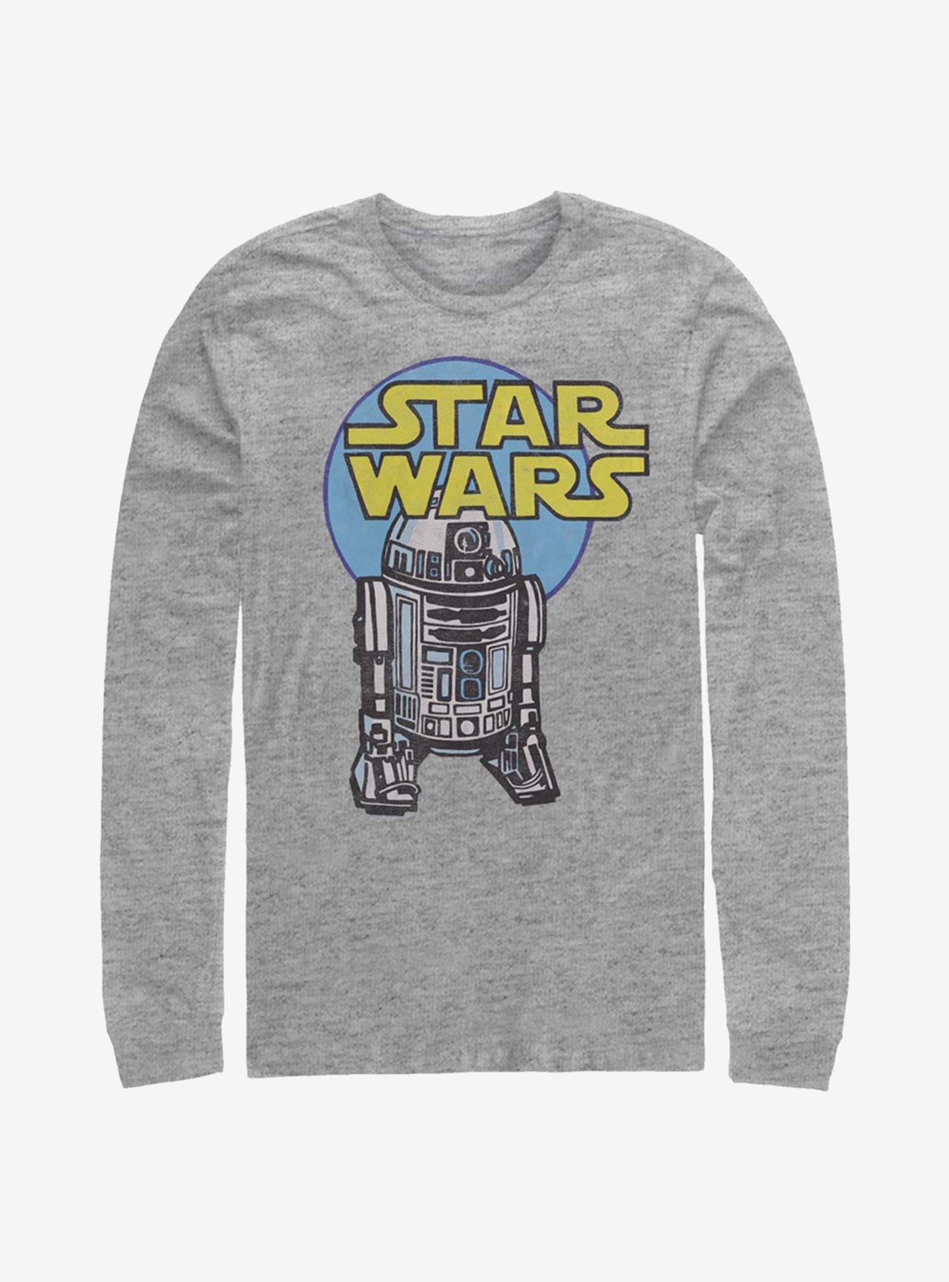 Star Wars R2 Cartoon Long-Sleeve T-Shirt, ATH HTR, hi-res