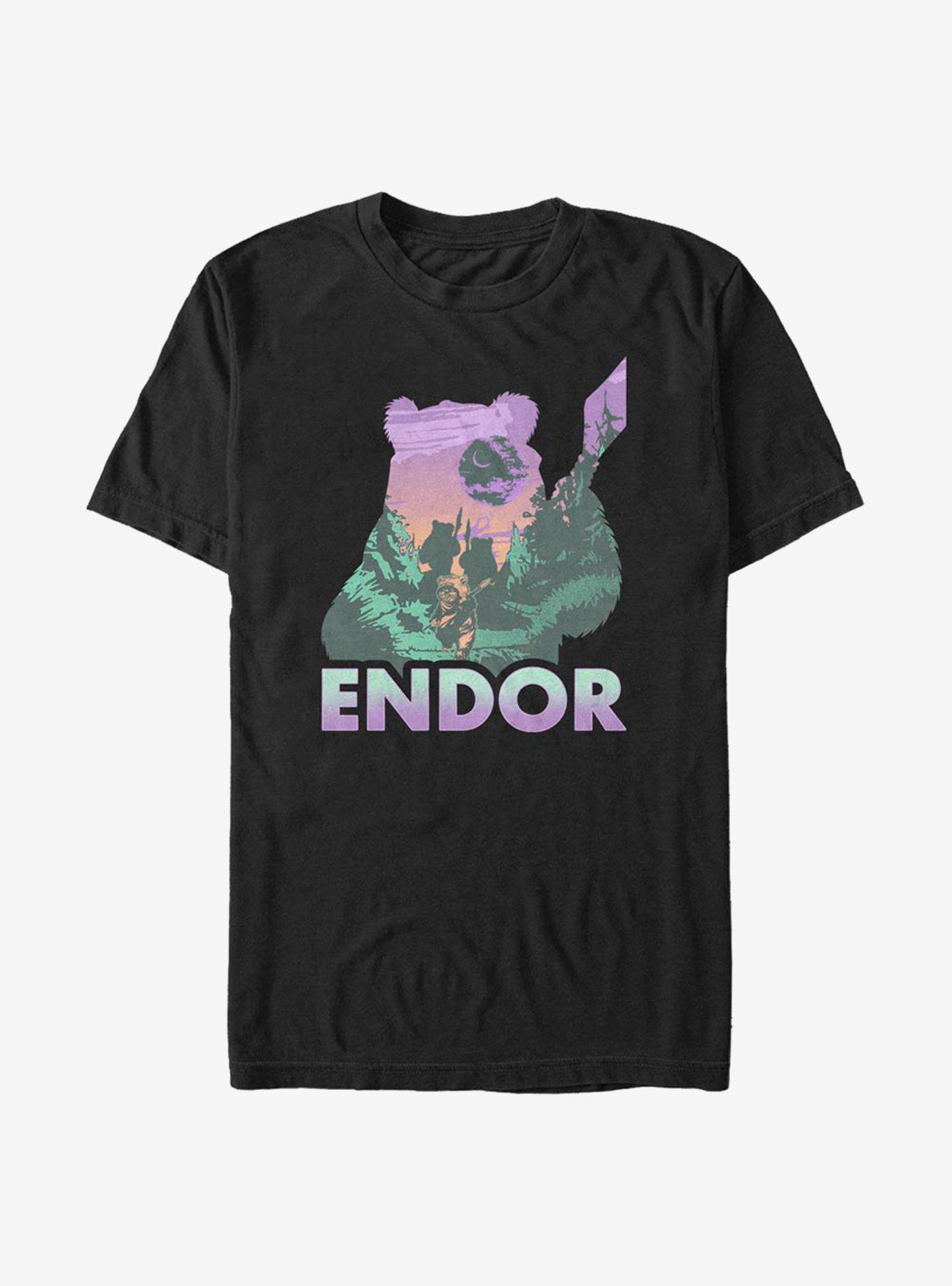 Star Wars Endor Silhouette T-Shirt, BLACK, hi-res