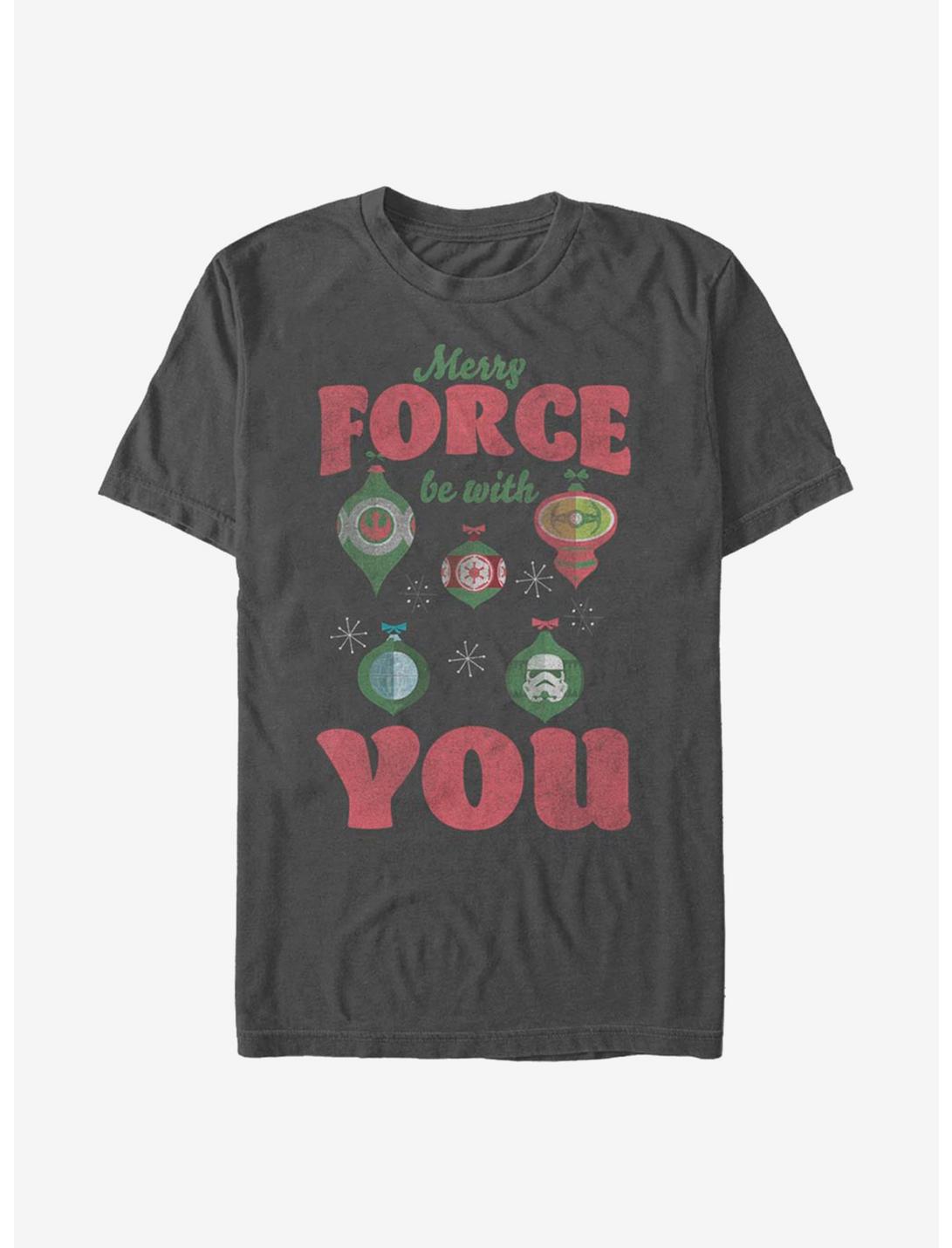 Star Wars Merry Force T-Shirt, CHARCOAL, hi-res