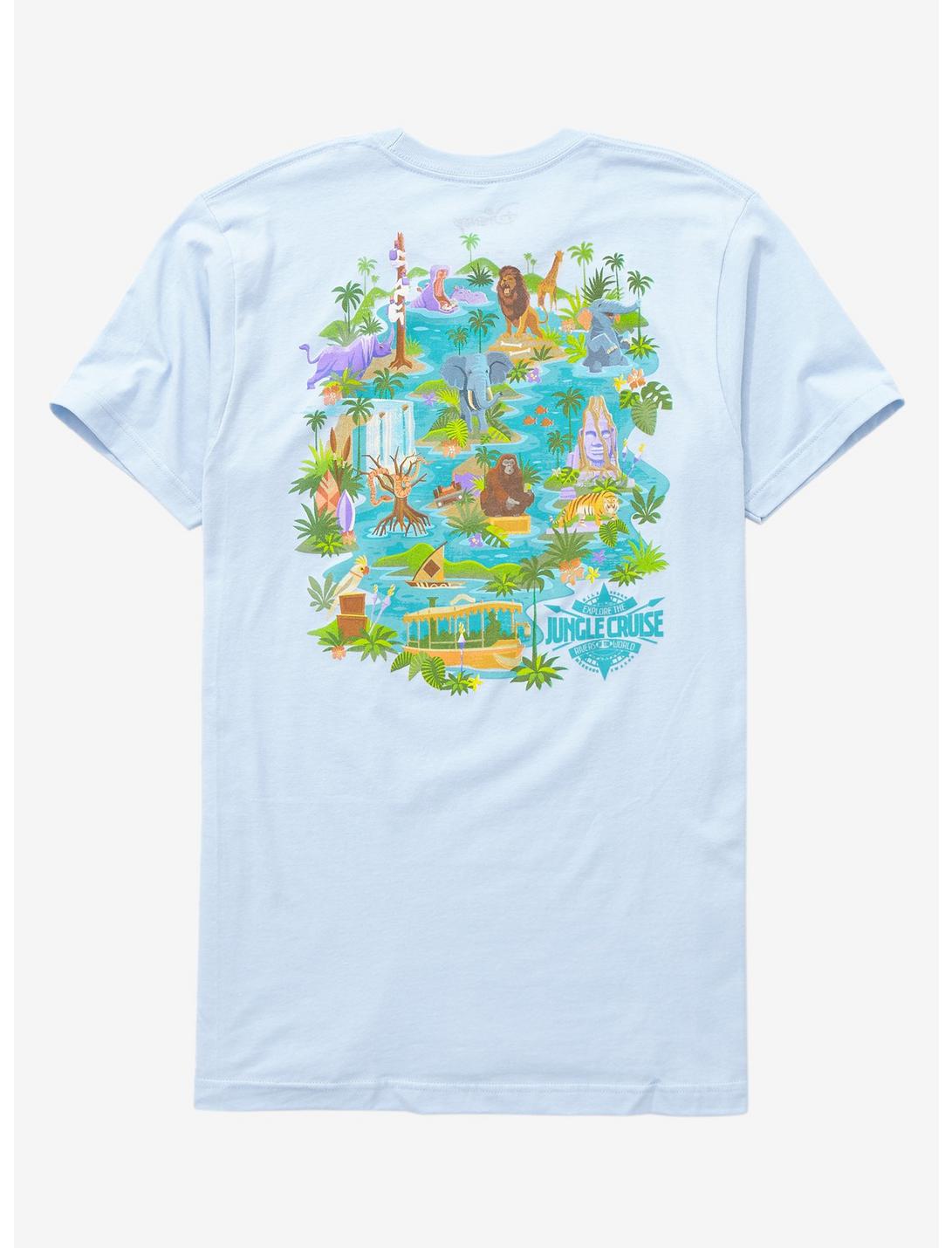 Disney Jungle Cruise Map T-Shirt - BoxLunch Exclusive, LIGHT BLUE, hi-res