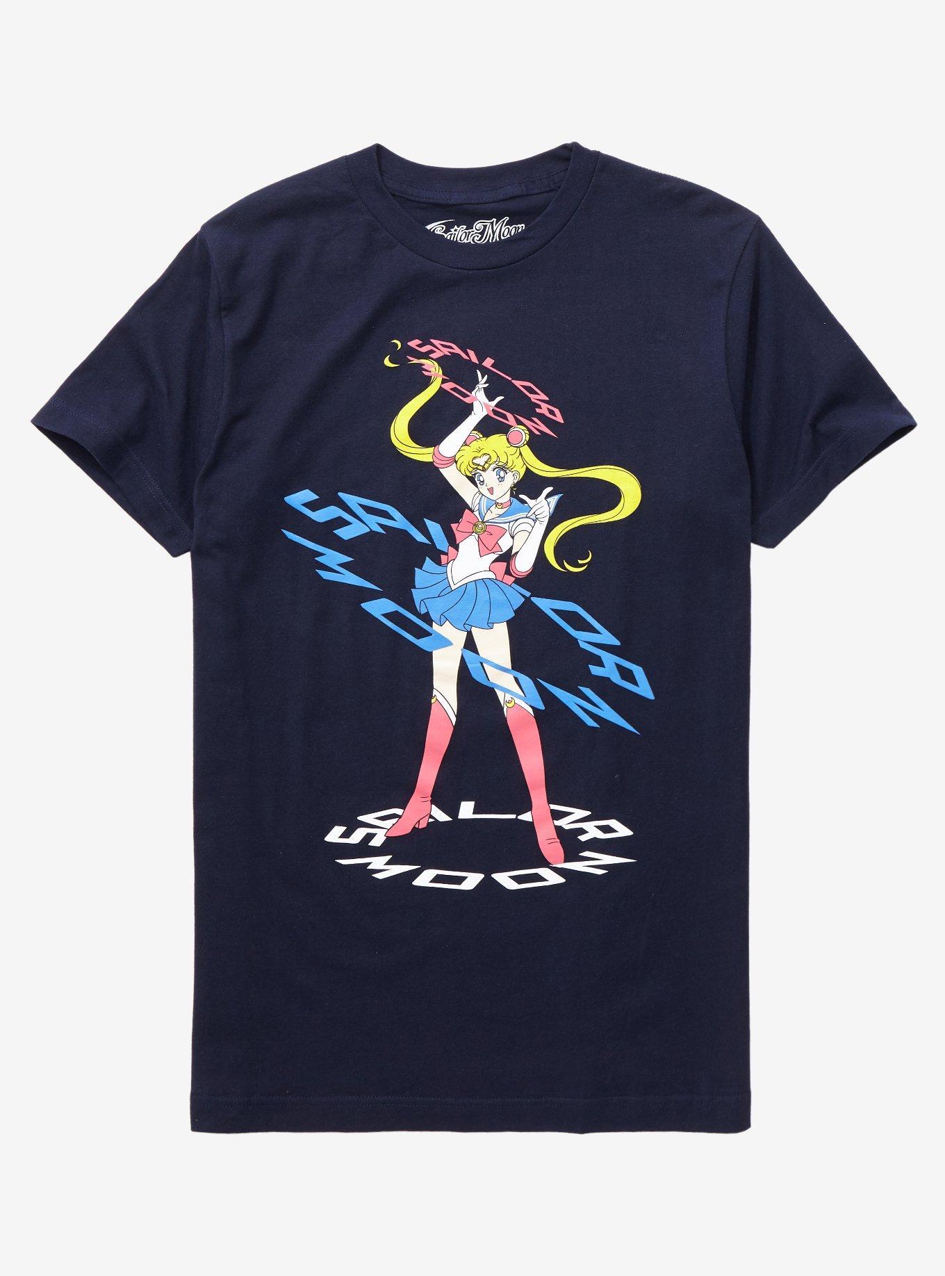 Sailor Moon Rings T-Shirt - BoxLunch Exclusive, BLUE, hi-res