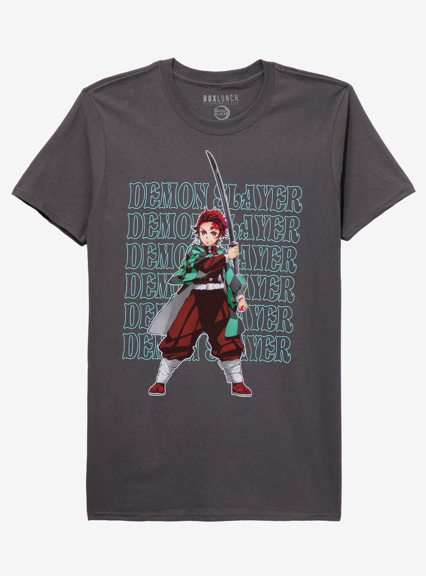 Demon Slayer: Kimetsu no Yaiba Tanjiro with Sword T-Shirt - BoxLunch Exclusive, GREY, hi-res