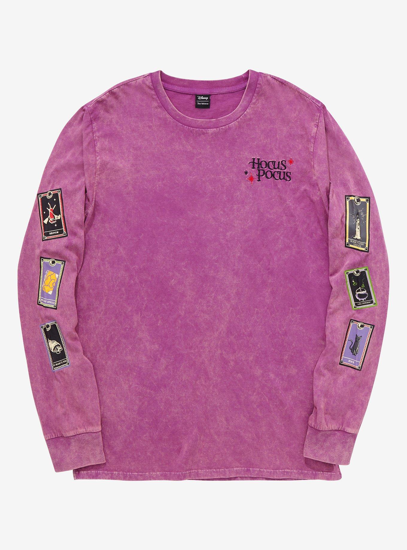 Disney Hocus Pocus Tarot Card Long Sleeve T-Shirt - BoxLunch Exclusive, LILAC, hi-res