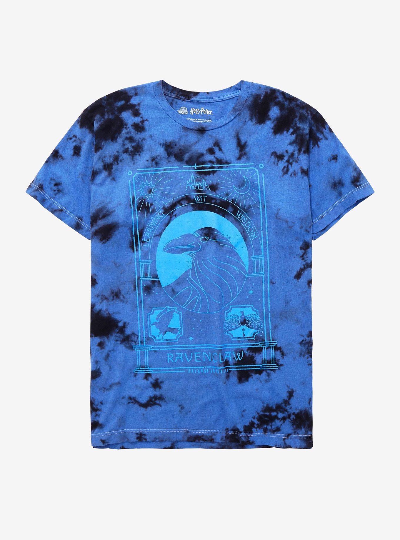 Harry Potter Ravenclaw House Tarot Tie-Dye T-Shirt, BLUE, hi-res