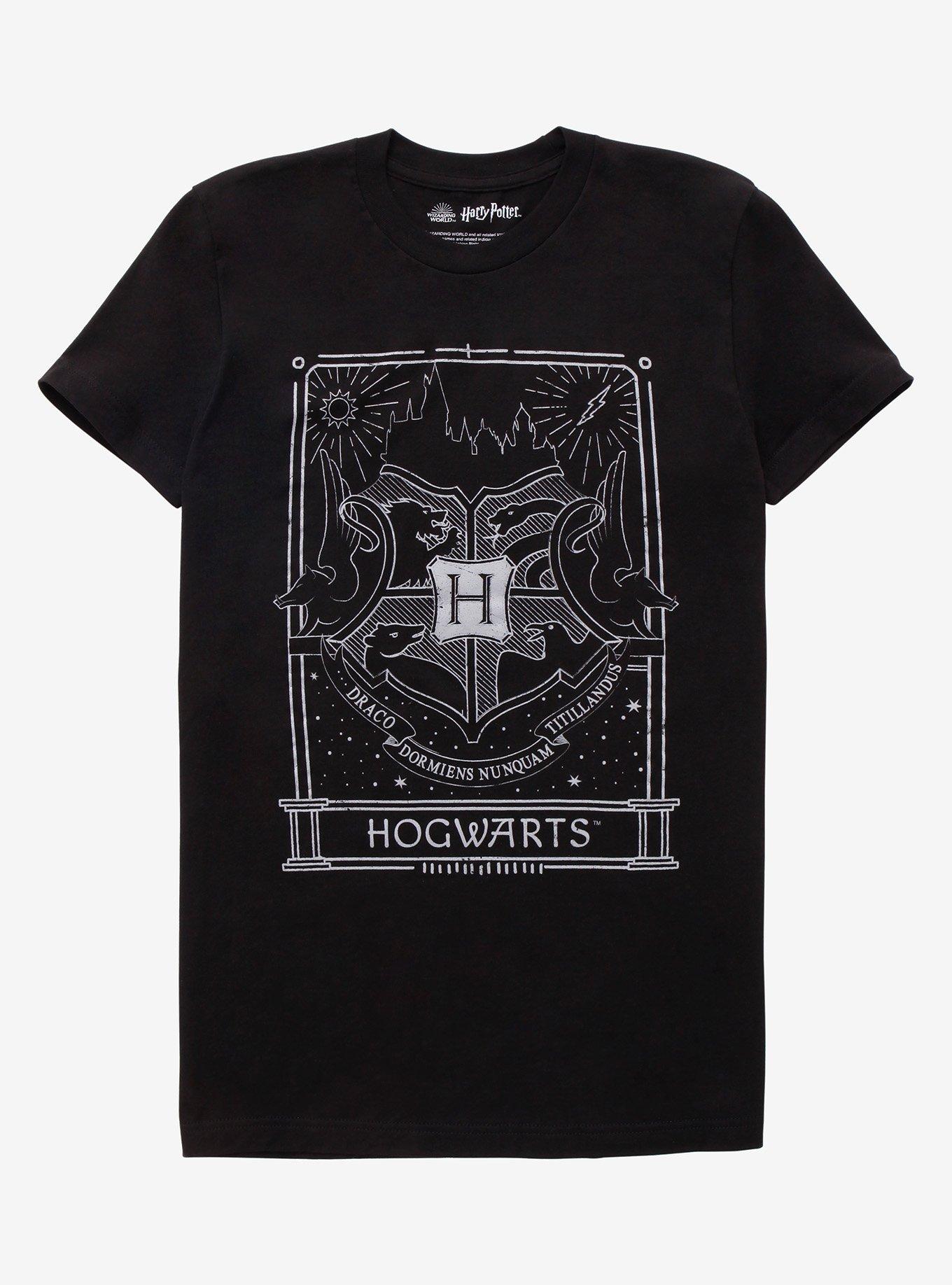 Harry Potter Hogwarts Tarot Card T-Shirt, BLACK, hi-res